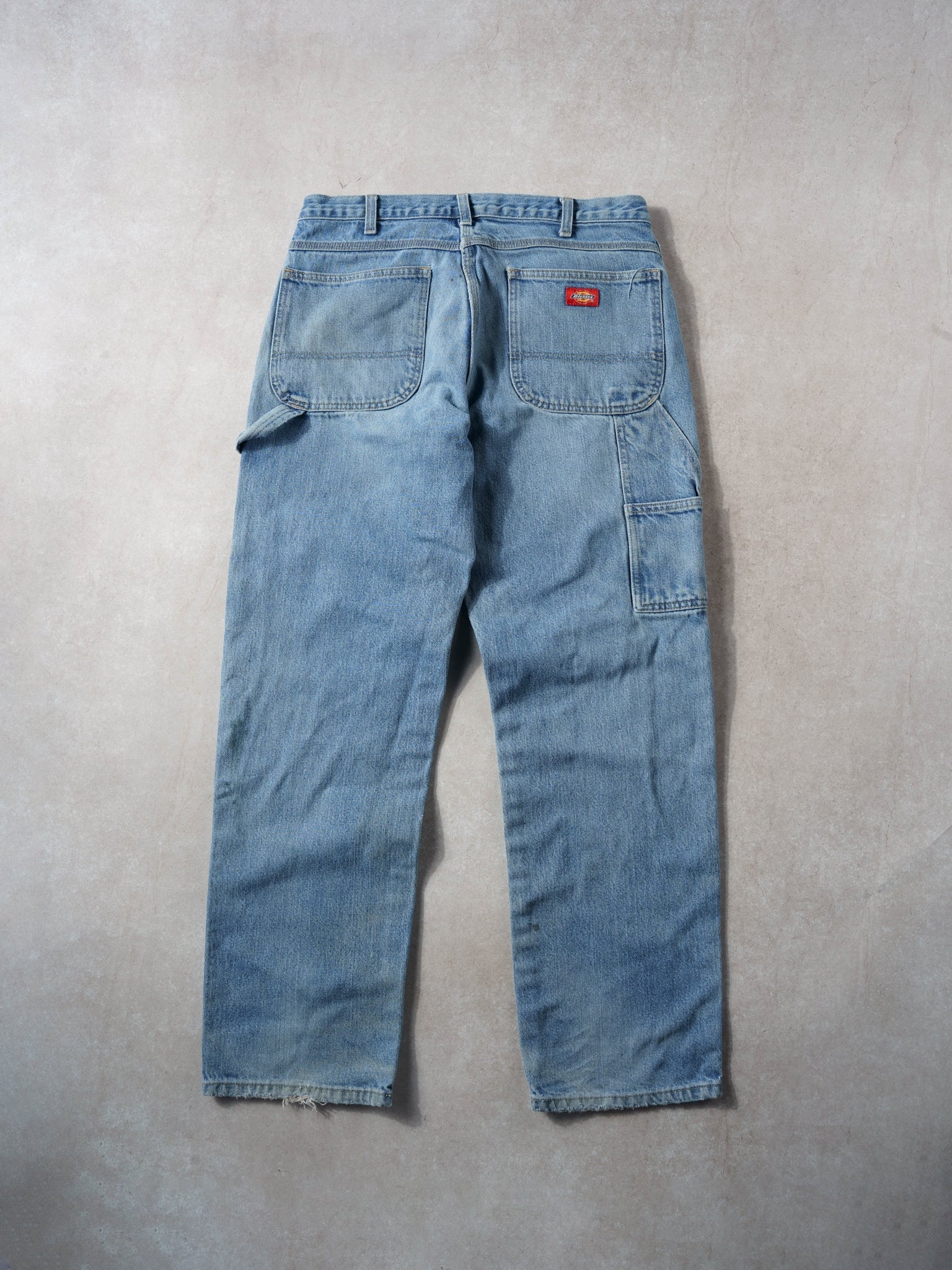 Vintage 90s Light Washed Blue Dickies Carpenter Pants (34x31)