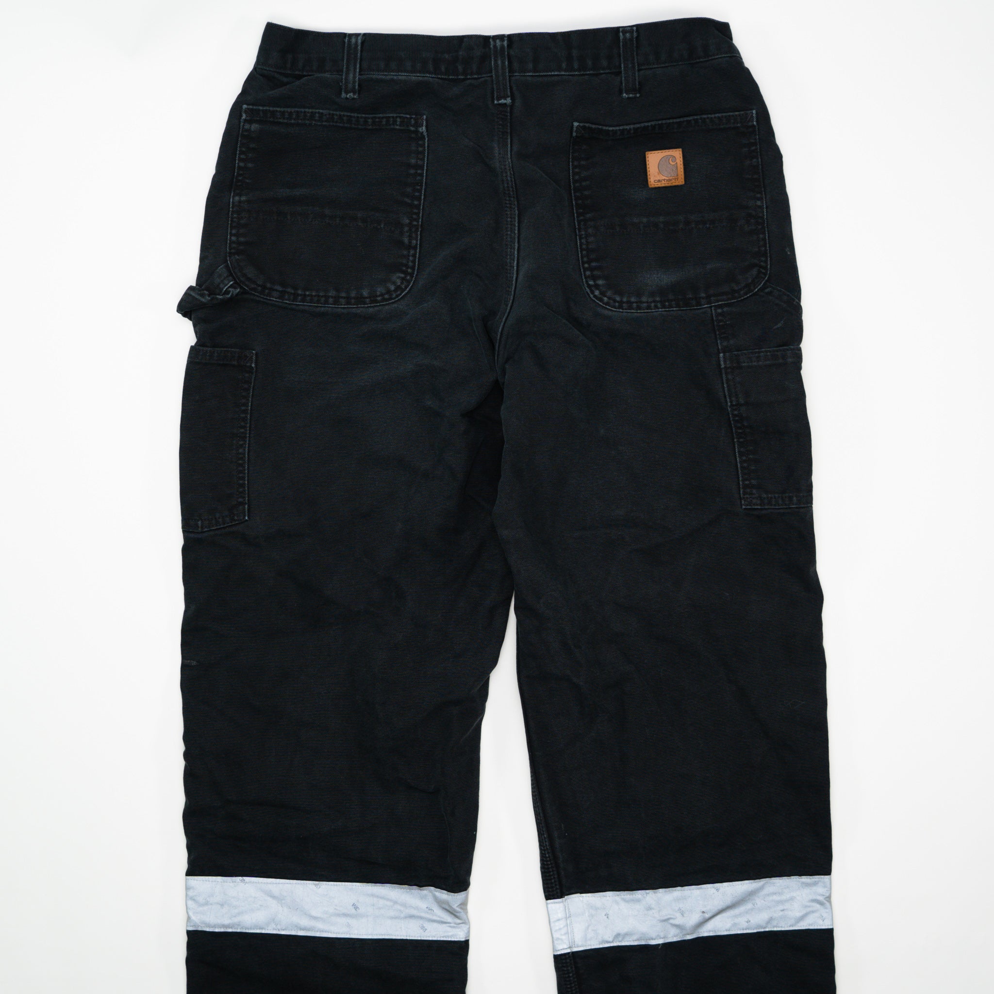 Vintage Black Carhartt Lined Reflective Cargo Pants (36 x 32)