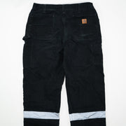 Vintage Black Carhartt Lined Reflective Cargo Pants (36 x 32)