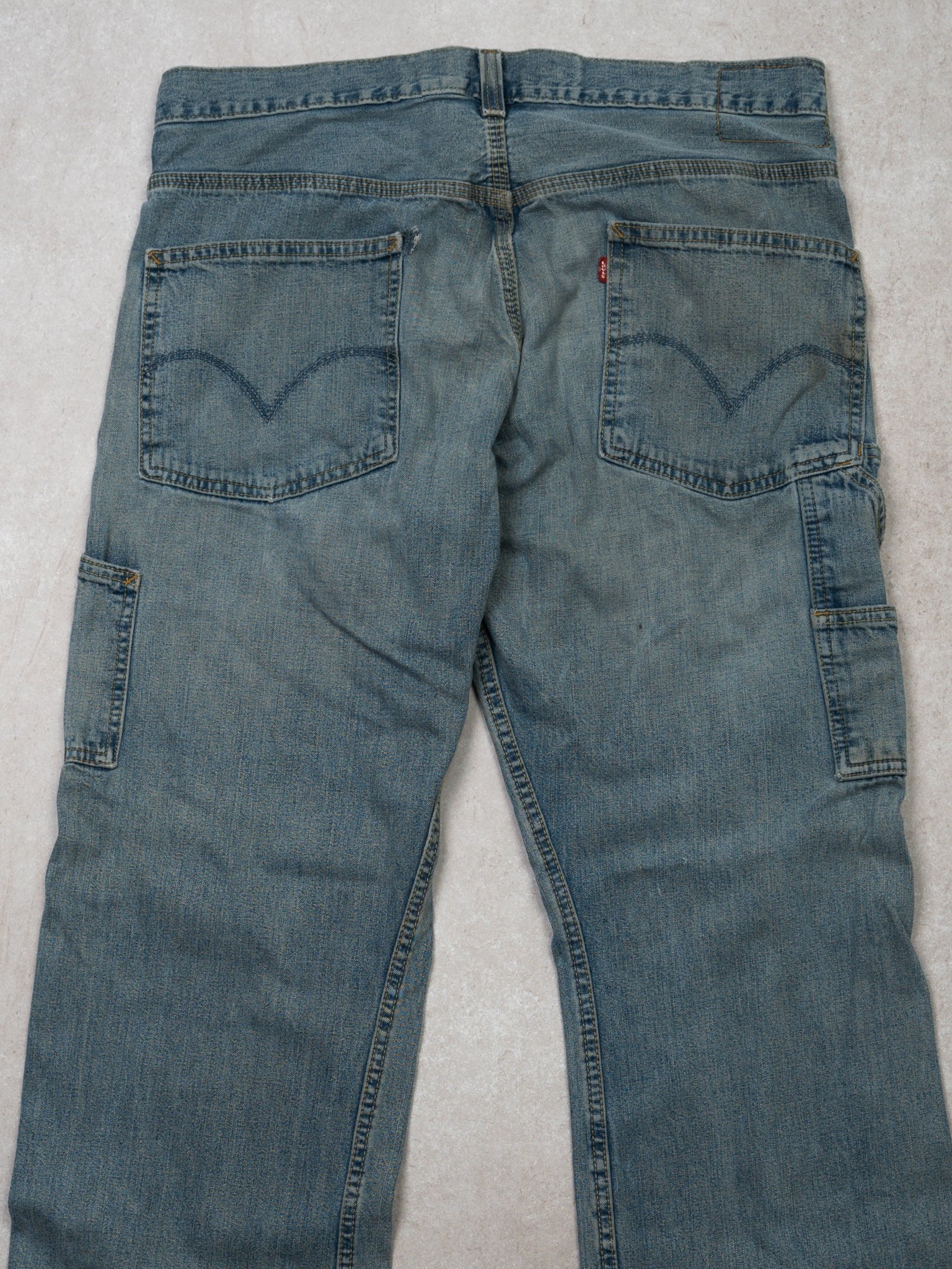 Vintage Light Washed Levi Carpenter Denim Pants (34 x 30)