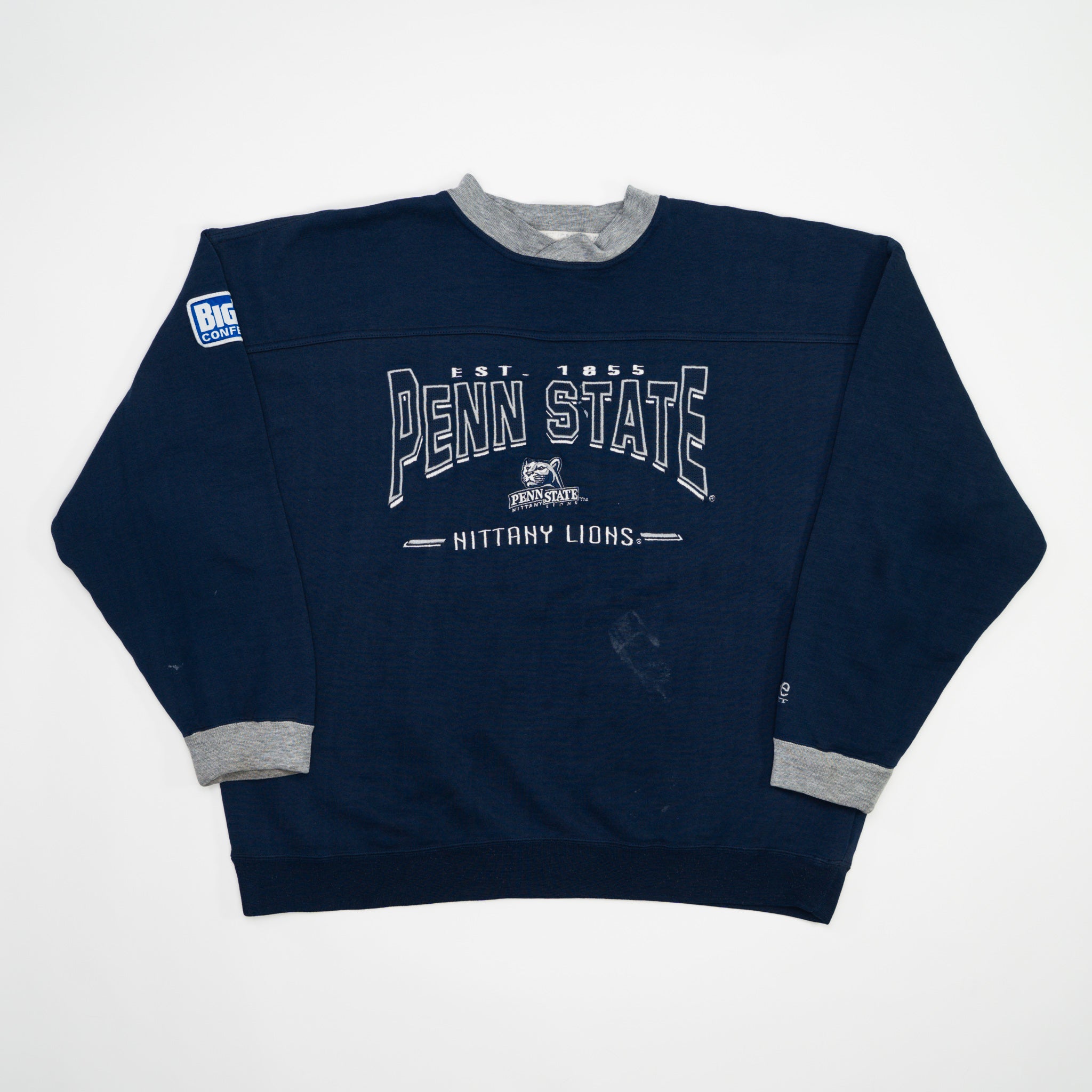 Vintage Blue Penn State Big 10 Conference Lee Crewneck (XL)