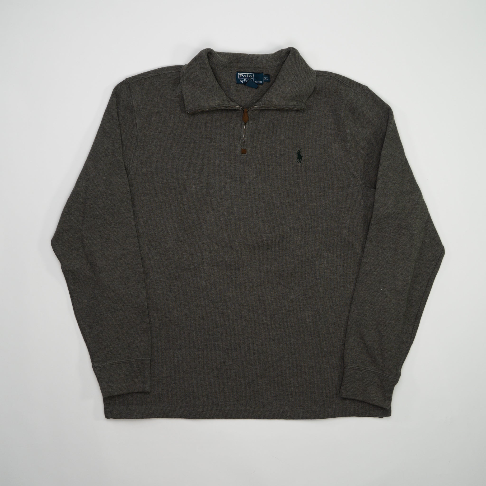 VIntage Light Brown Polo 1/4 Zip Sweater