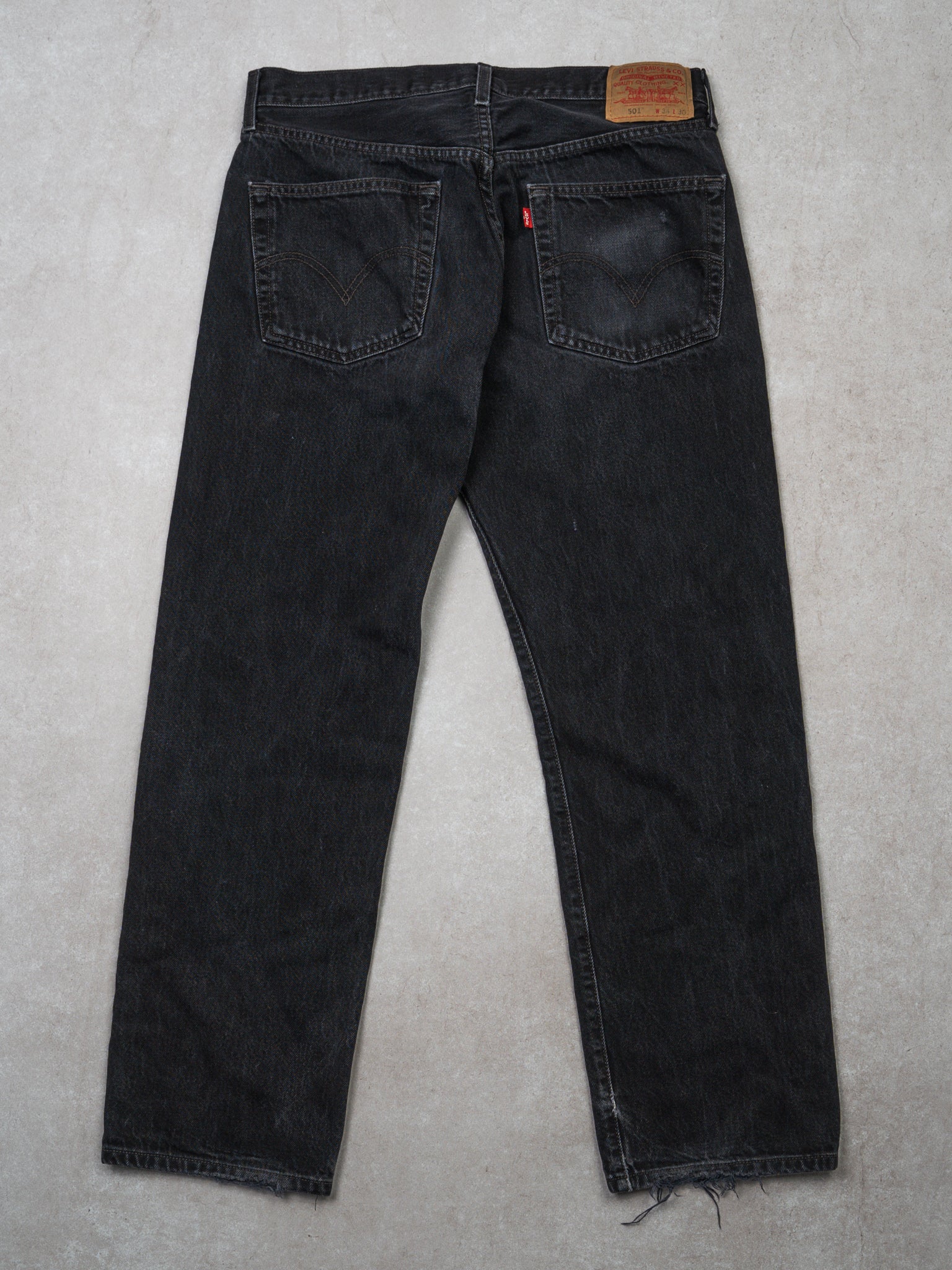 Vintage Black 501 Classic Levi Jeans (34 x 30)