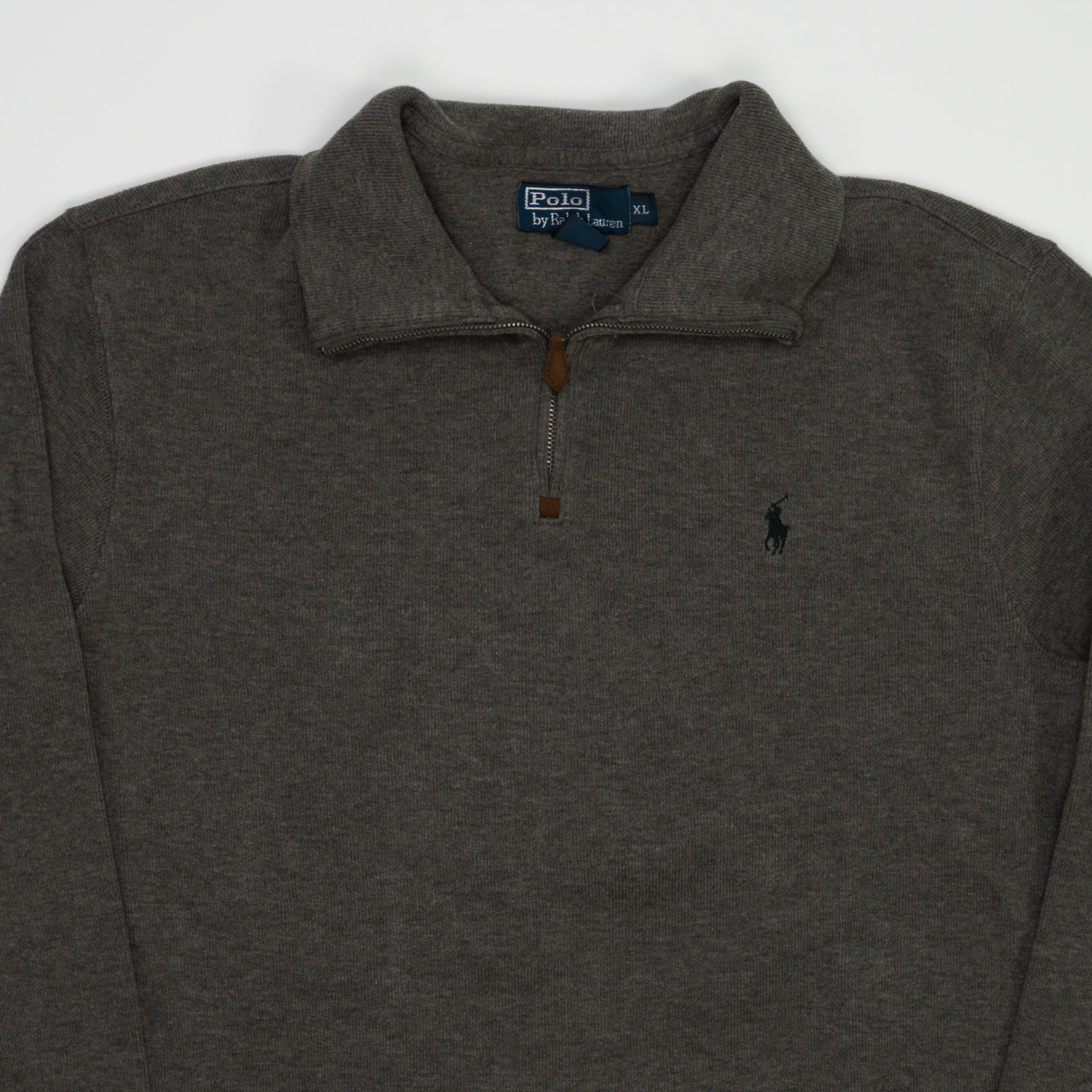 VIntage Light Brown Polo 1/4 Zip Sweater
