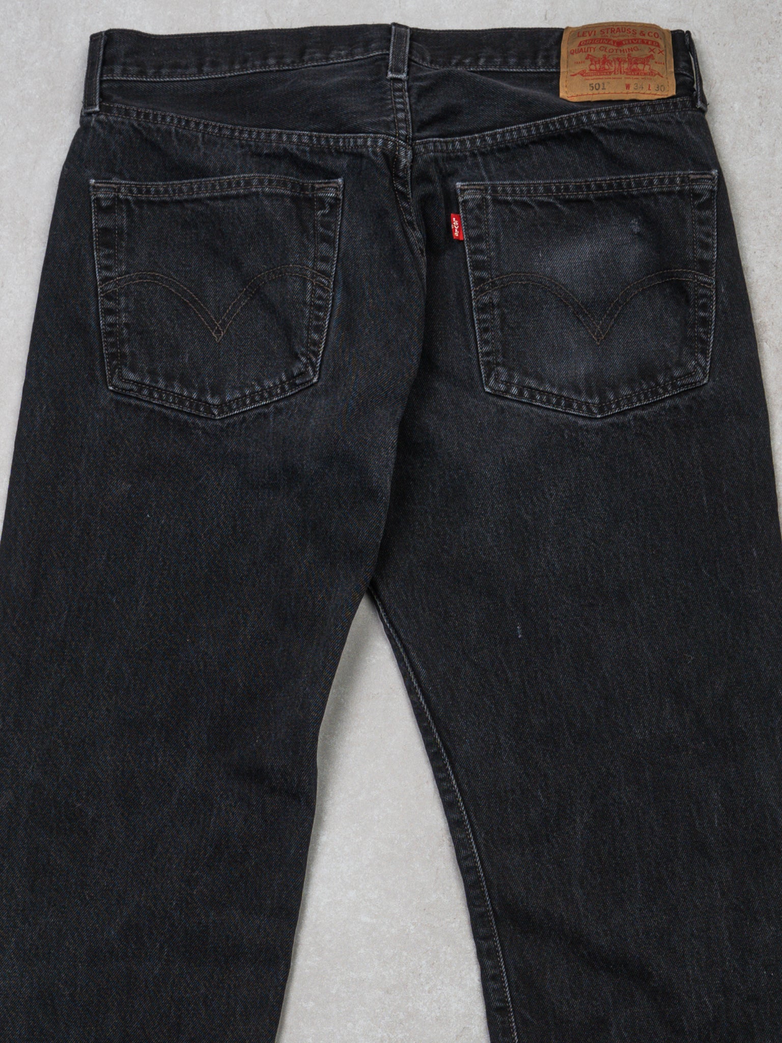 Vintage Black 501 Classic Levi Jeans (34 x 30)