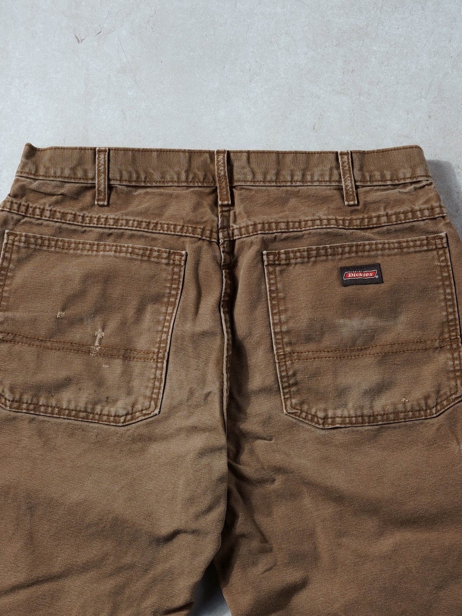 Vintage 90s Sun Faded Brown Dickies Cargo Shorts (34x13)