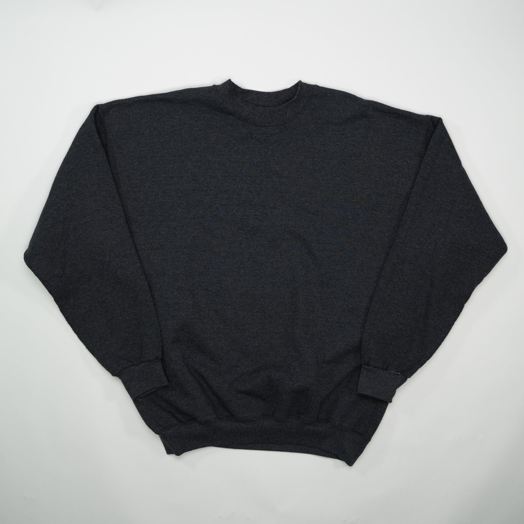 Vintage 90s Dark Grey Hanes Blank Crewneck (L)
