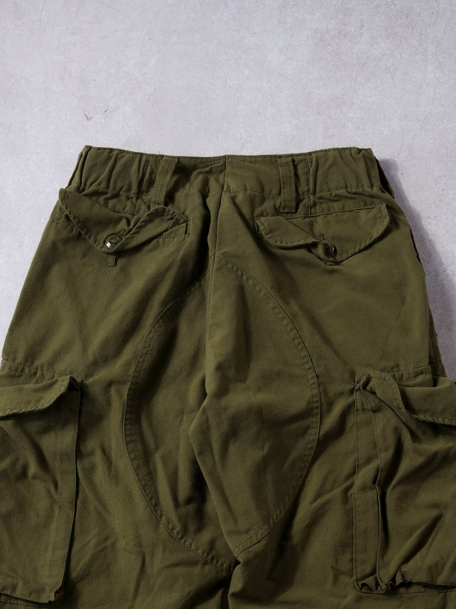 Vintage Army Green Combat Parachute Pants (28x24)