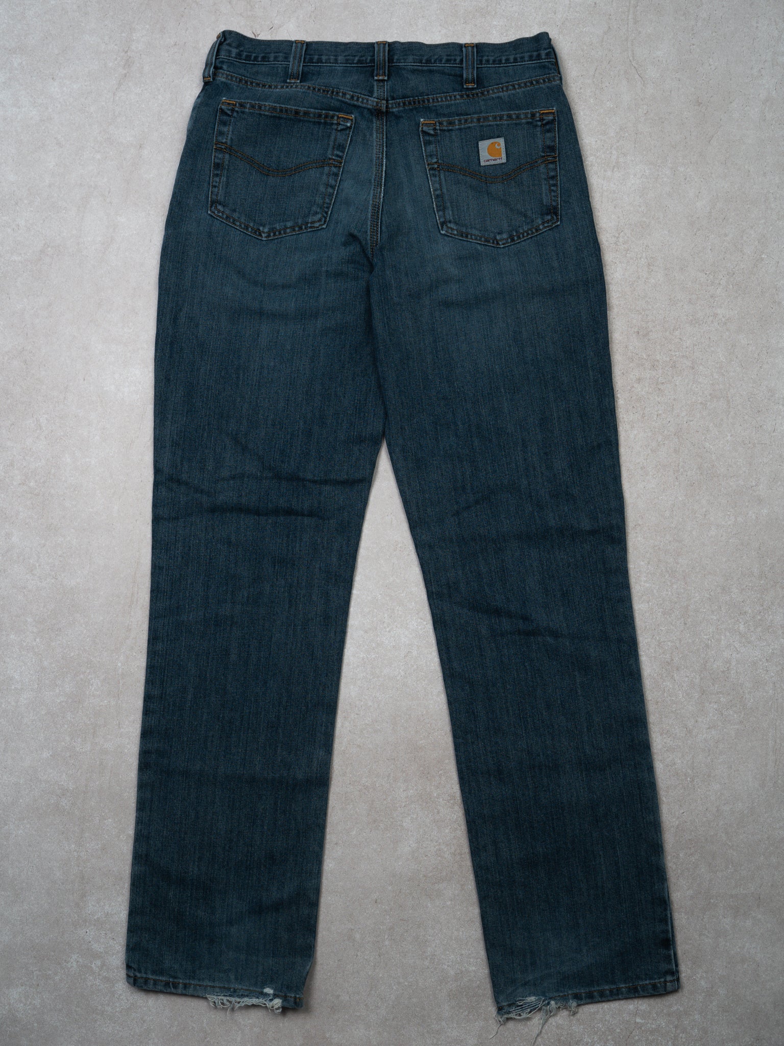 Vintage Dark Blue Carhartt Relax Fit Jeans (32 x 35)