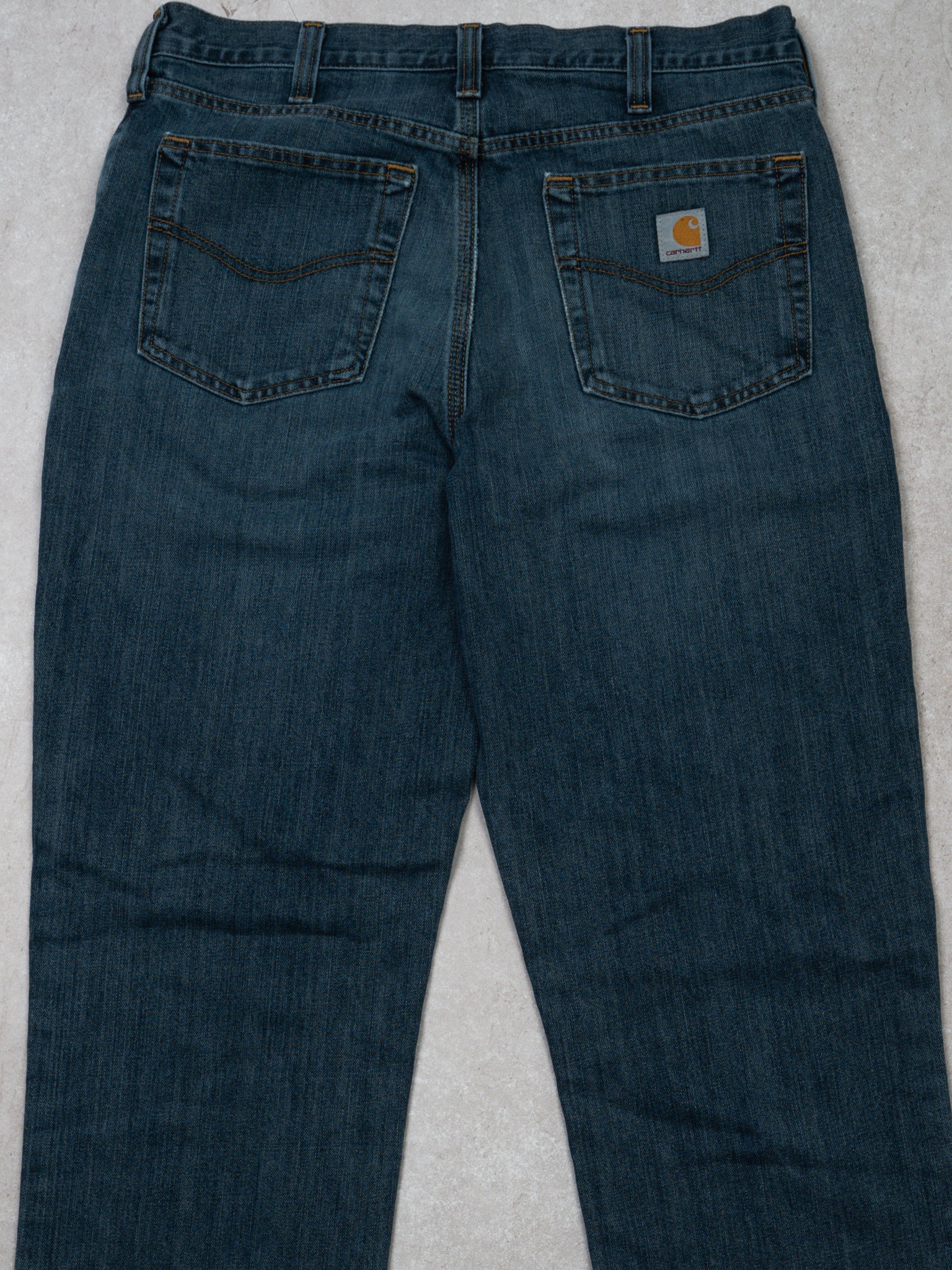 Vintage Dark Blue Carhartt Relax Fit Jeans (32 x 35)