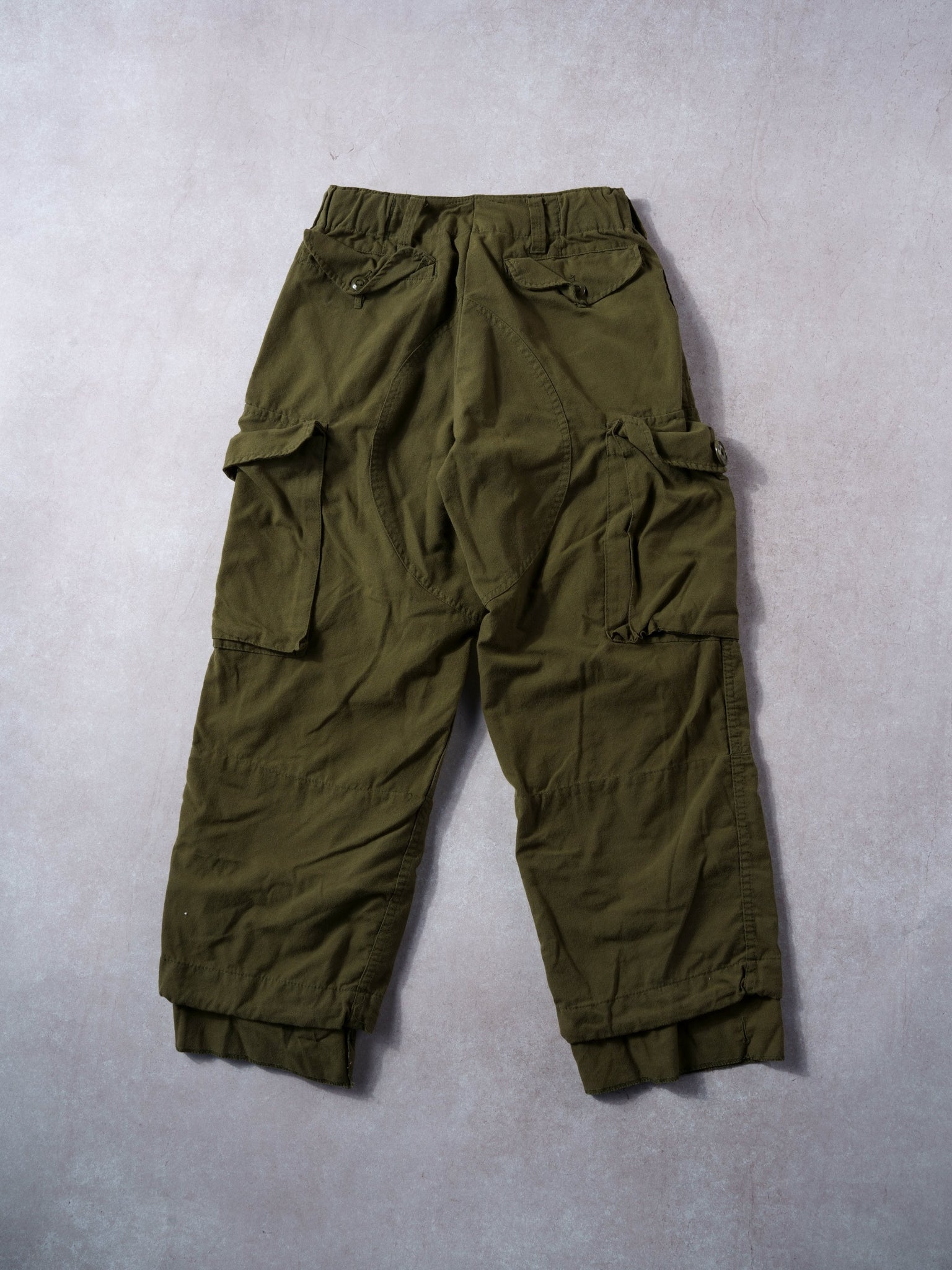 Vintage Army Green Combat Parachute Pants (28x24)