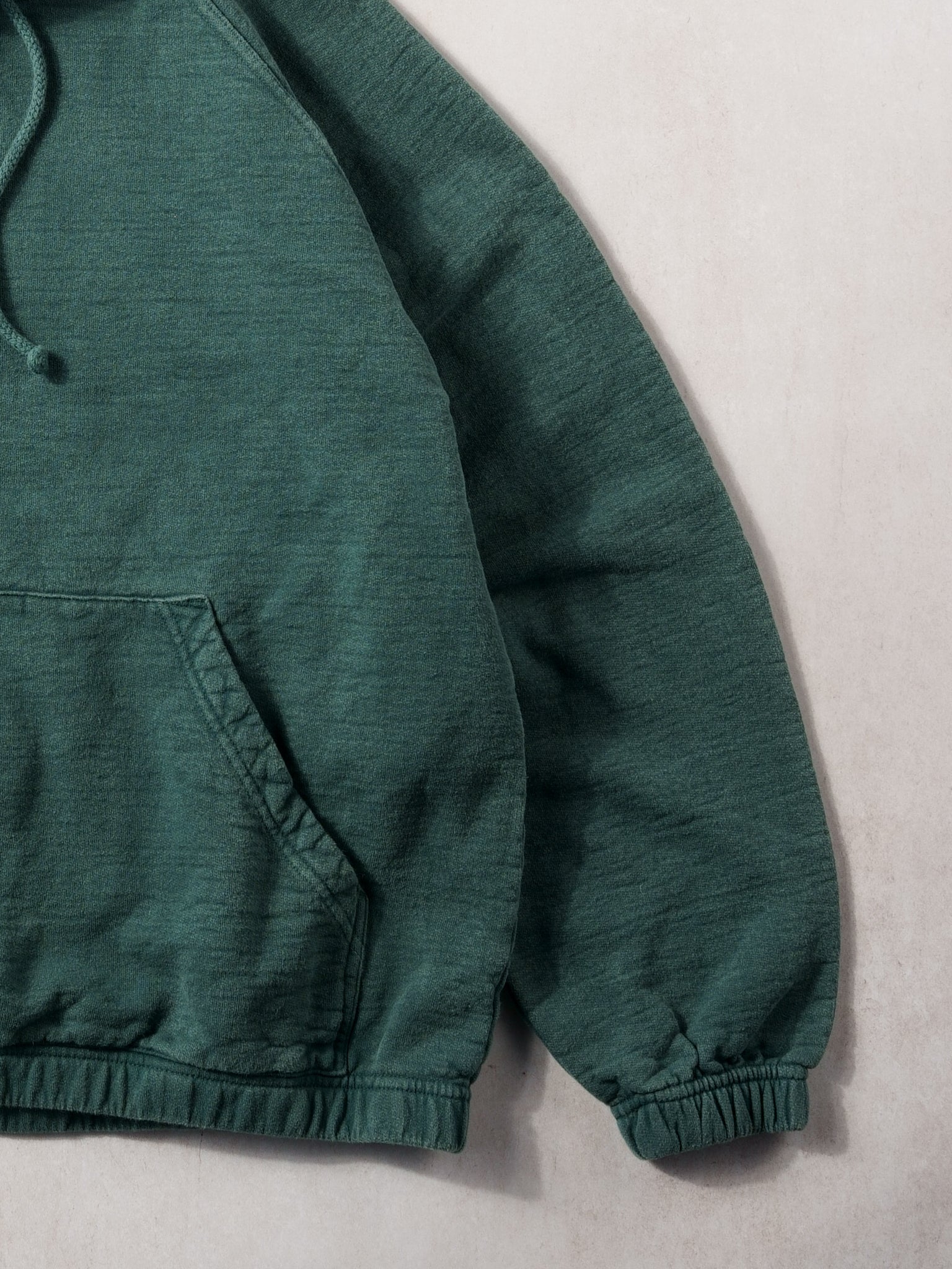 Vintage 90s Washed Green Non Fiction Tiger Brand Blank Hoodie (S/M)