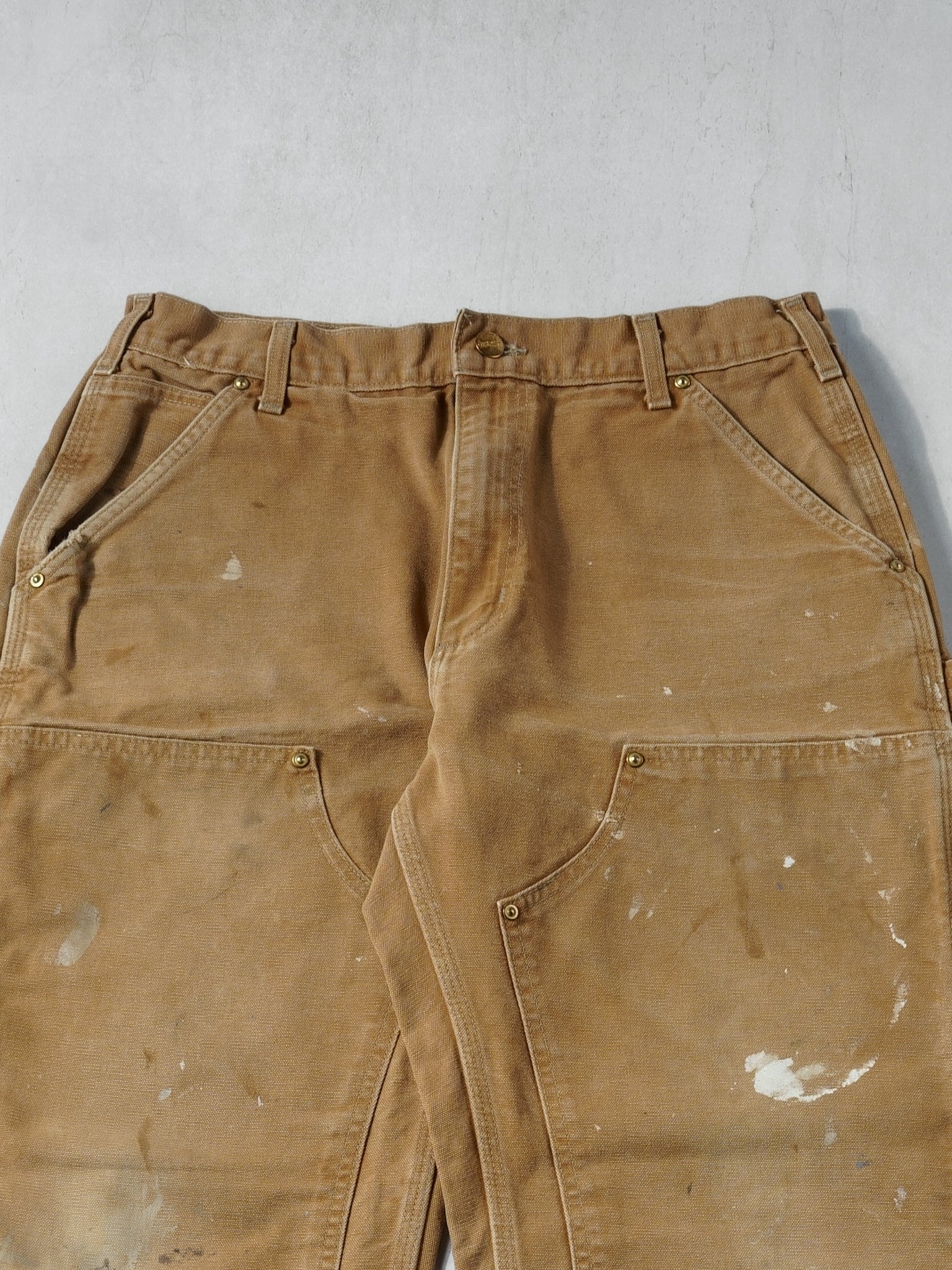 Vintage 90s Khaki Carhartt Double Knee Carpenter Pants (30x29)