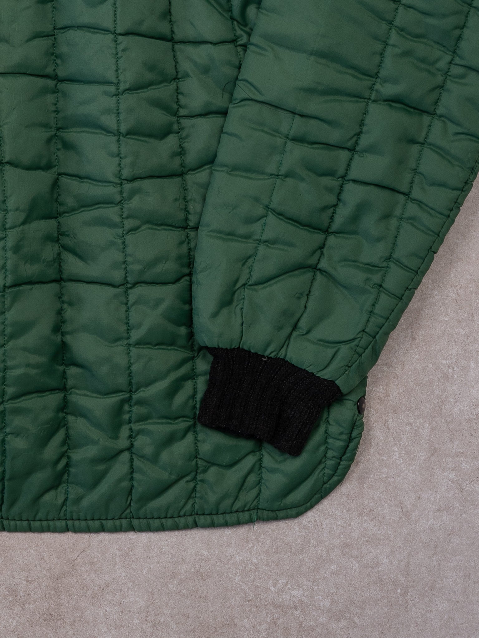 Vintage 1970s Green Zip Up Liner Jacket (M)