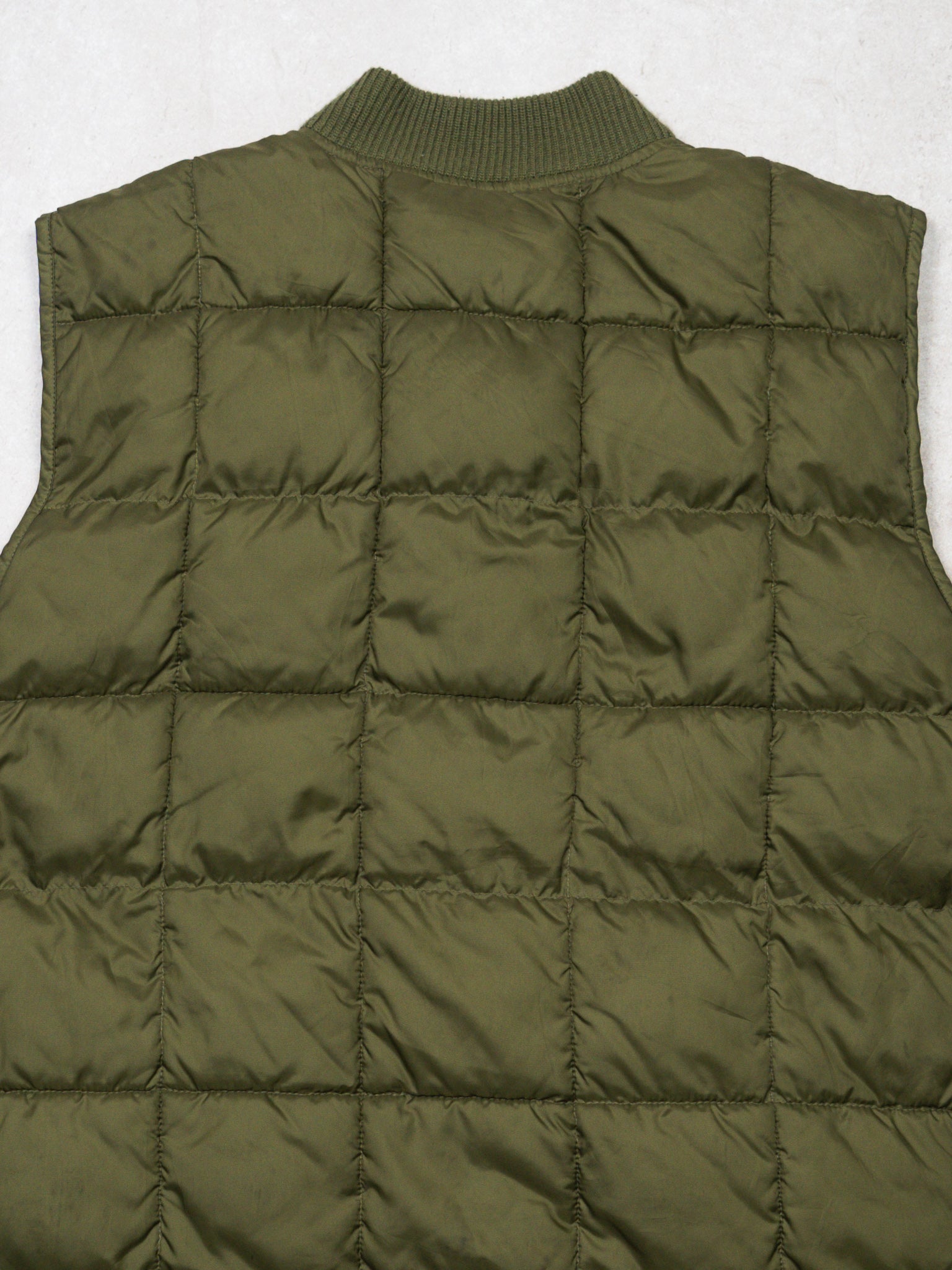 Vintage 80s Green + Beige America Living Puffer Vest (L)