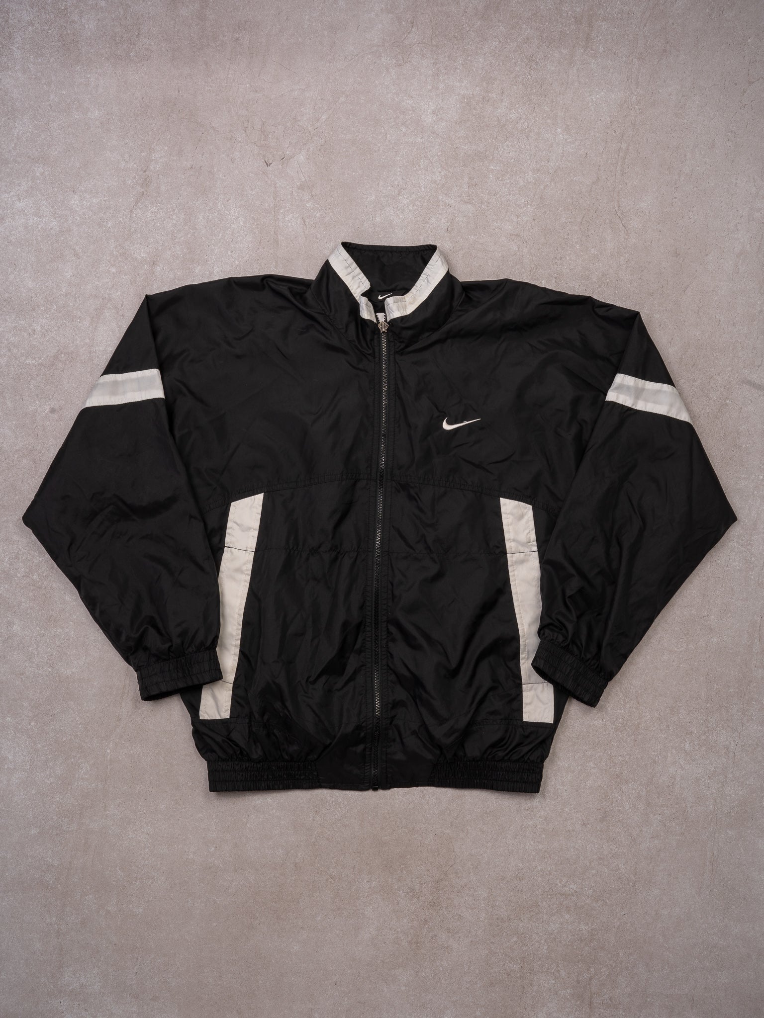 Vintage 90s Black + White Nike Windbreaker (M)