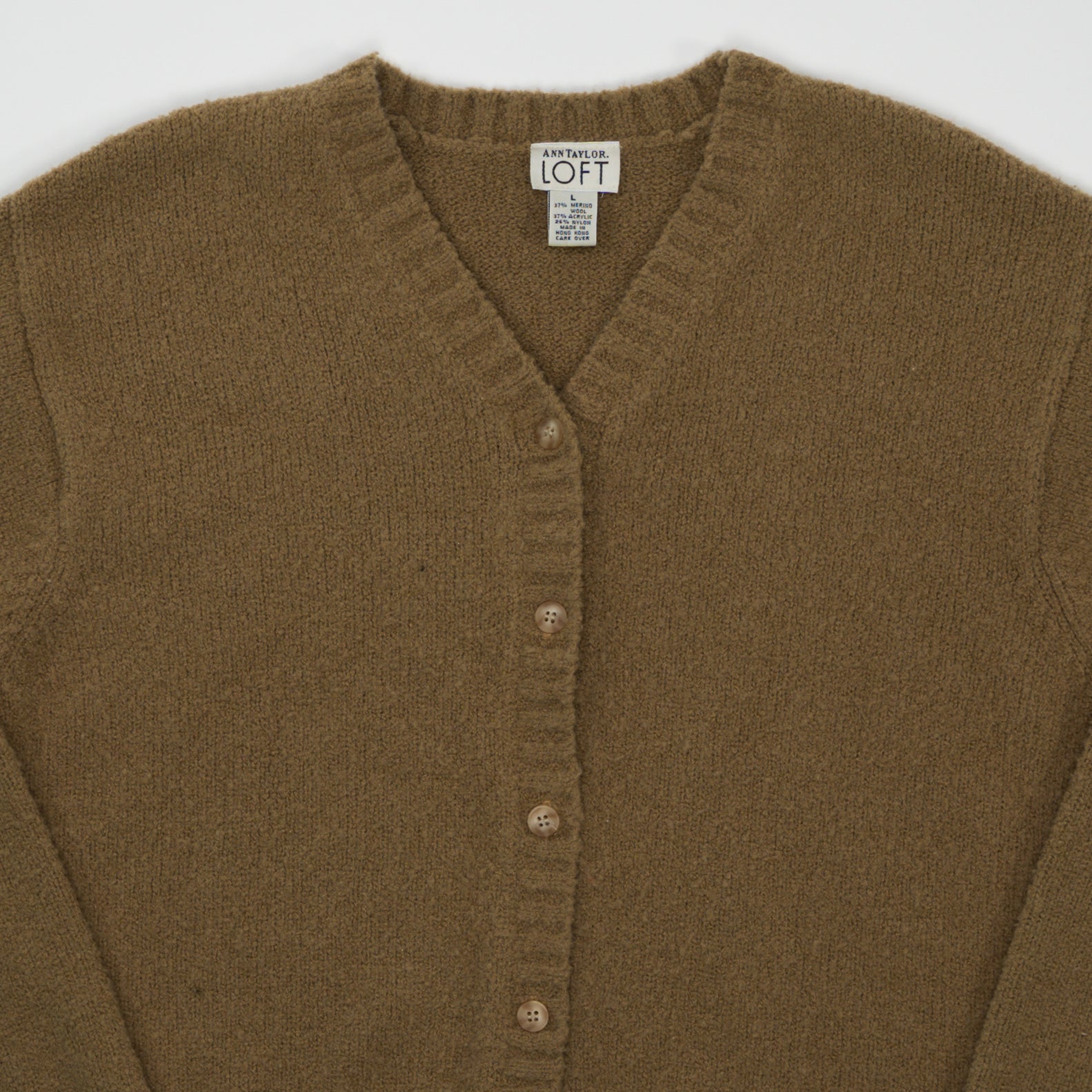 Vintage Beige Cropped Ann Taylor Cropped Cardigan (M)