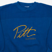 Vintage 90s Royal Blue Cursive Pitt Panthers Crewneck (L)