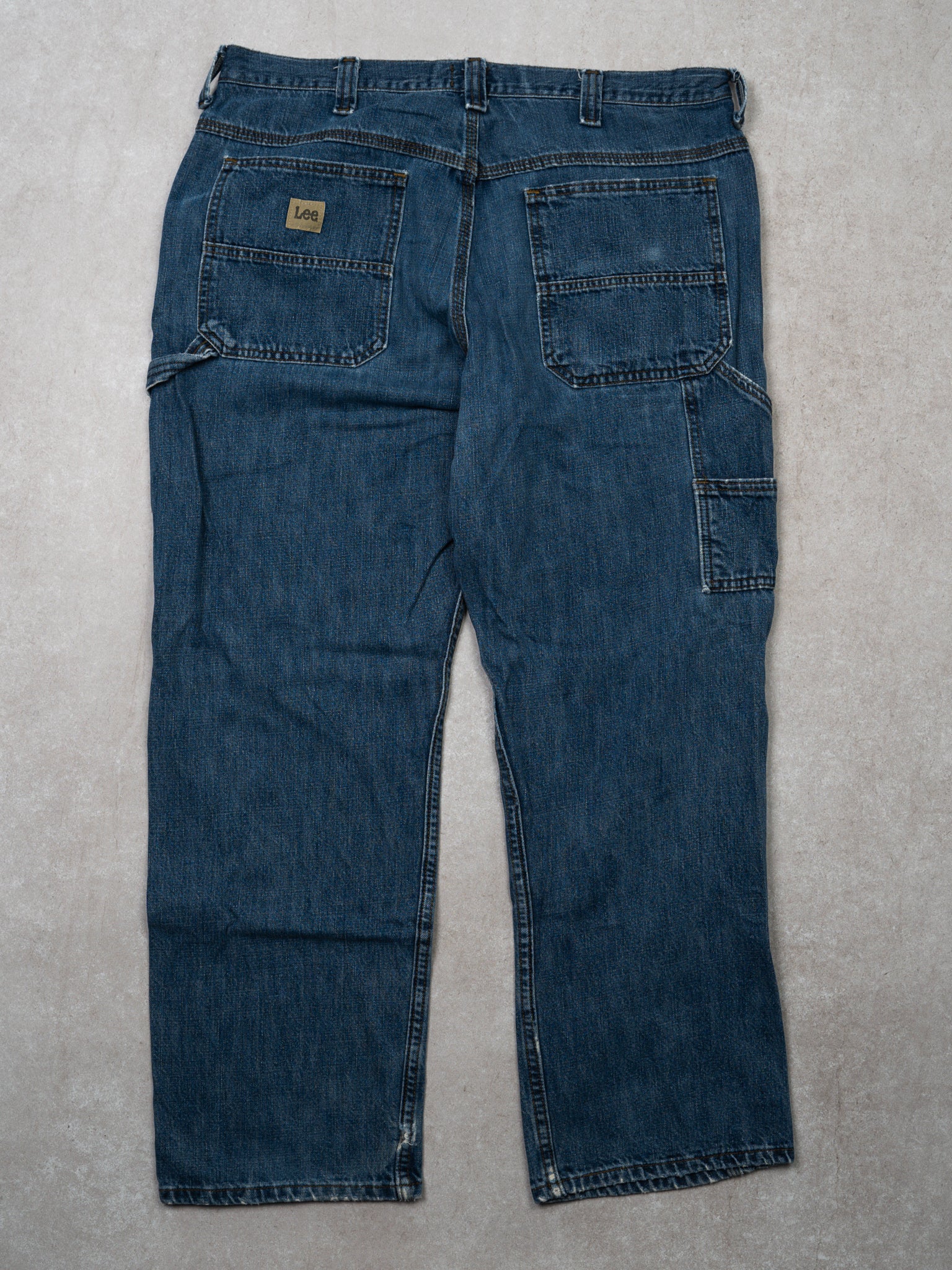 Vintage Blue Lee Denim Loose Fit Cargo Pants (36 x 30)