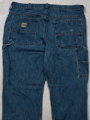 Vintage Blue Lee Denim Loose Fit Cargo Pants (36 x 30)