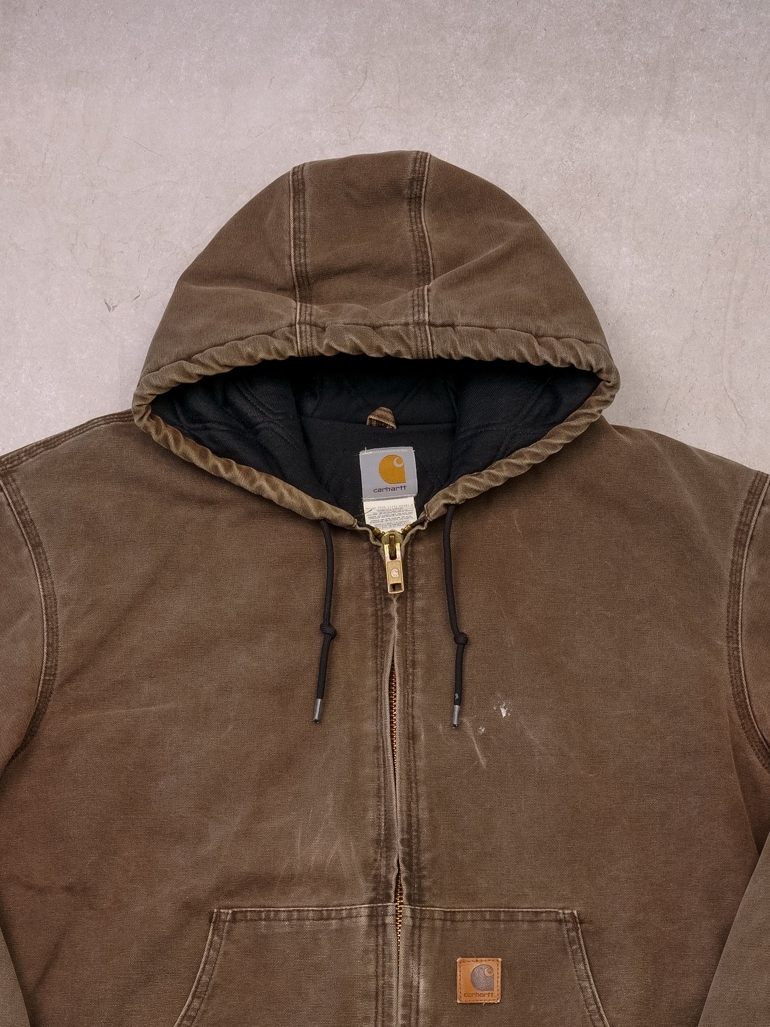 Vintage 90s Brown Carhartt Hooded Jacket (XXL)