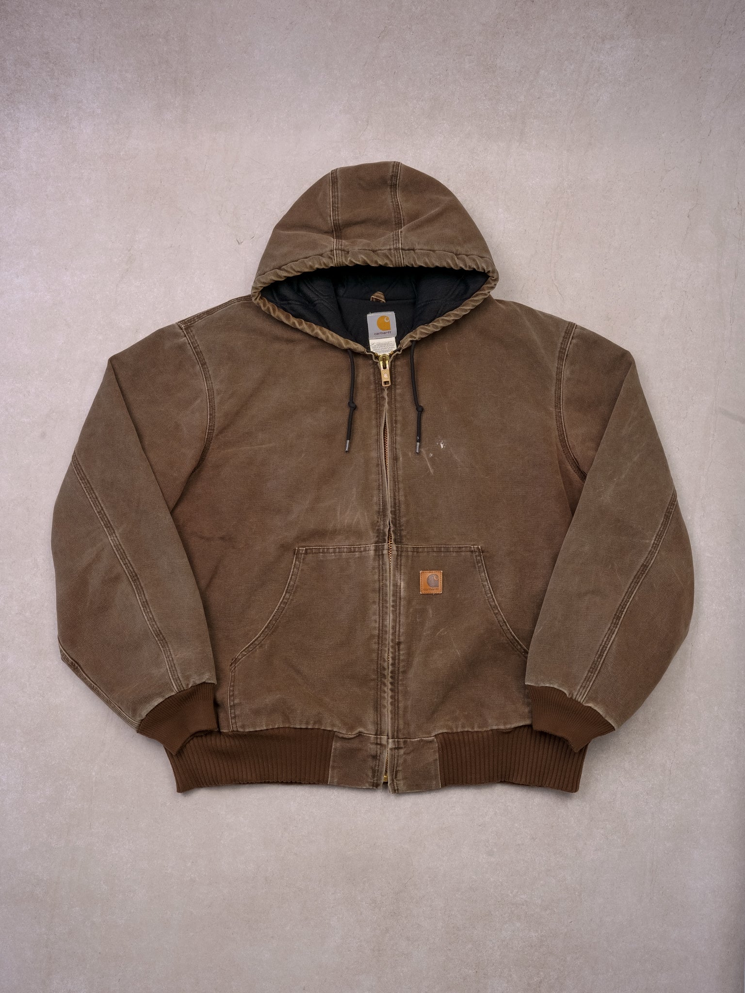 Vintage 90s Brown Carhartt Hooded Jacket (XXL)