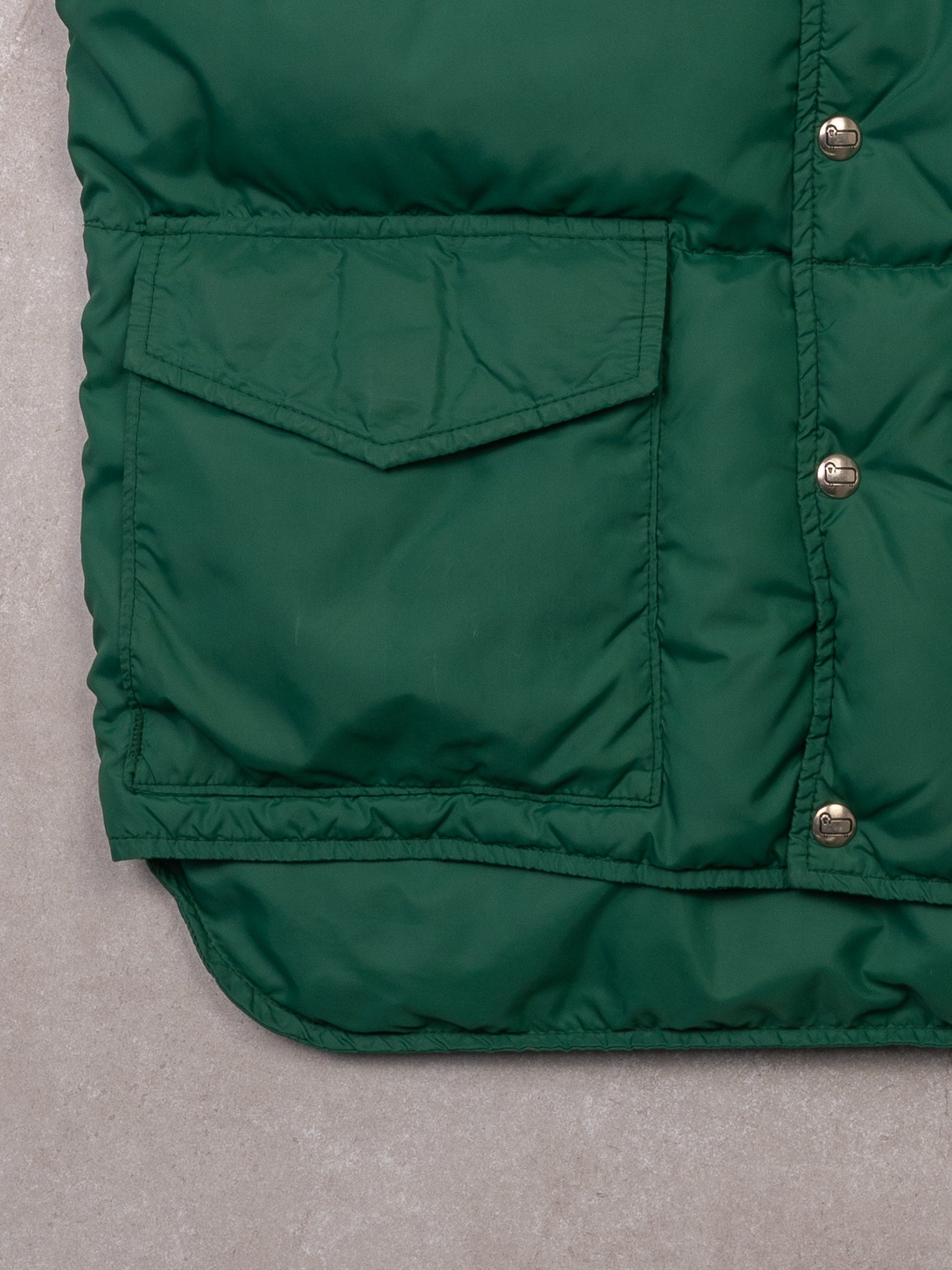 Vintage Green Woolrich Puffer Vest (M)