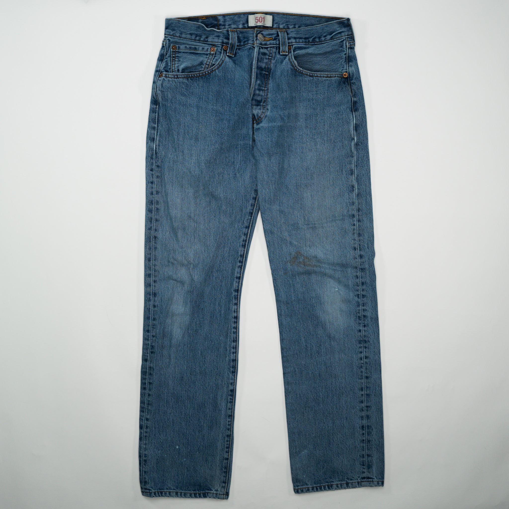 Vintage Blue Levi 501 Straight Leg Jeans (32 x 31)