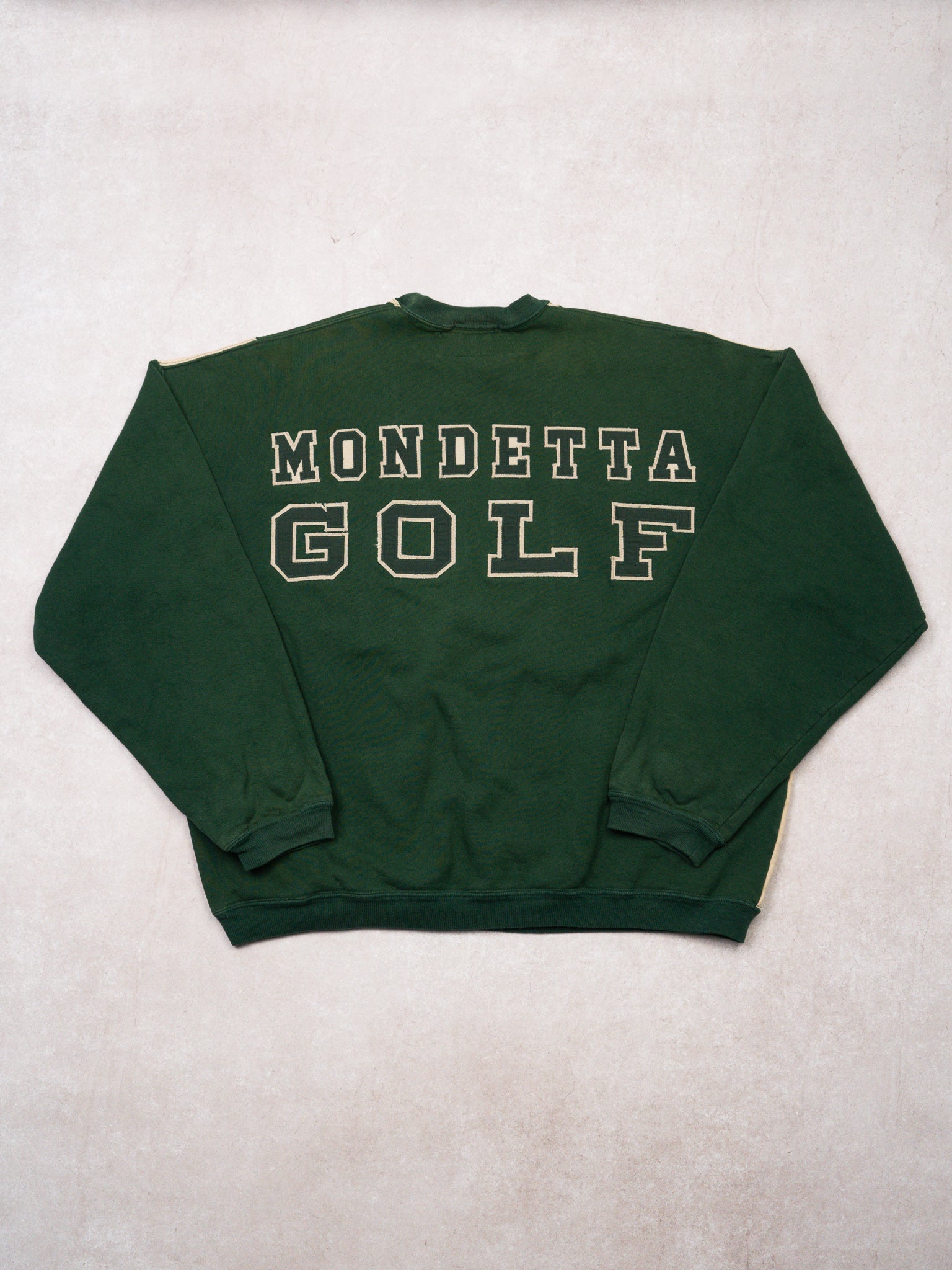 Vintage 90s Green + Beige Mondetta Golf Crewneck (XL)