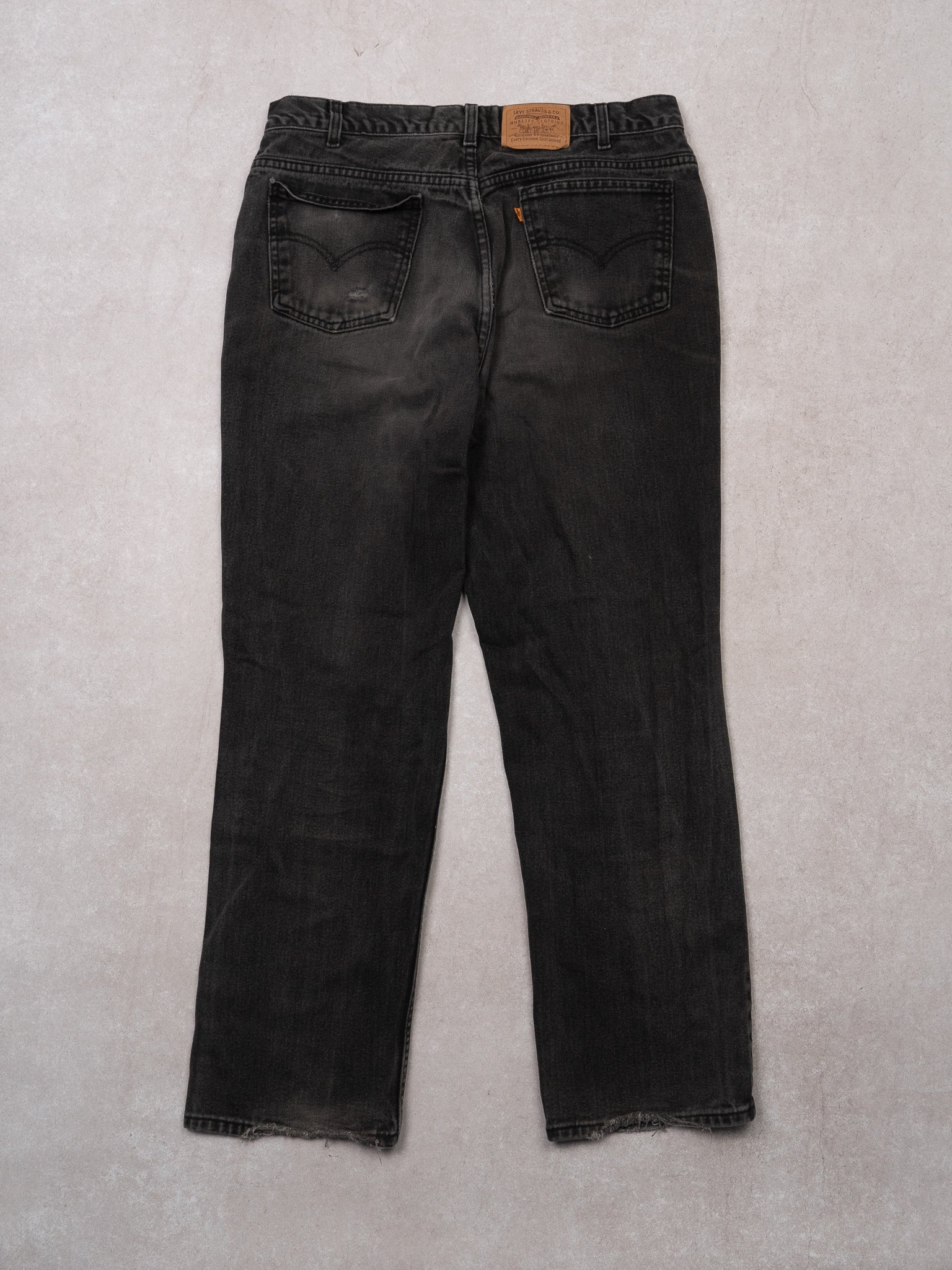 Vintage 1970s Black Levi Jeans w/ Rips (36 x 30)