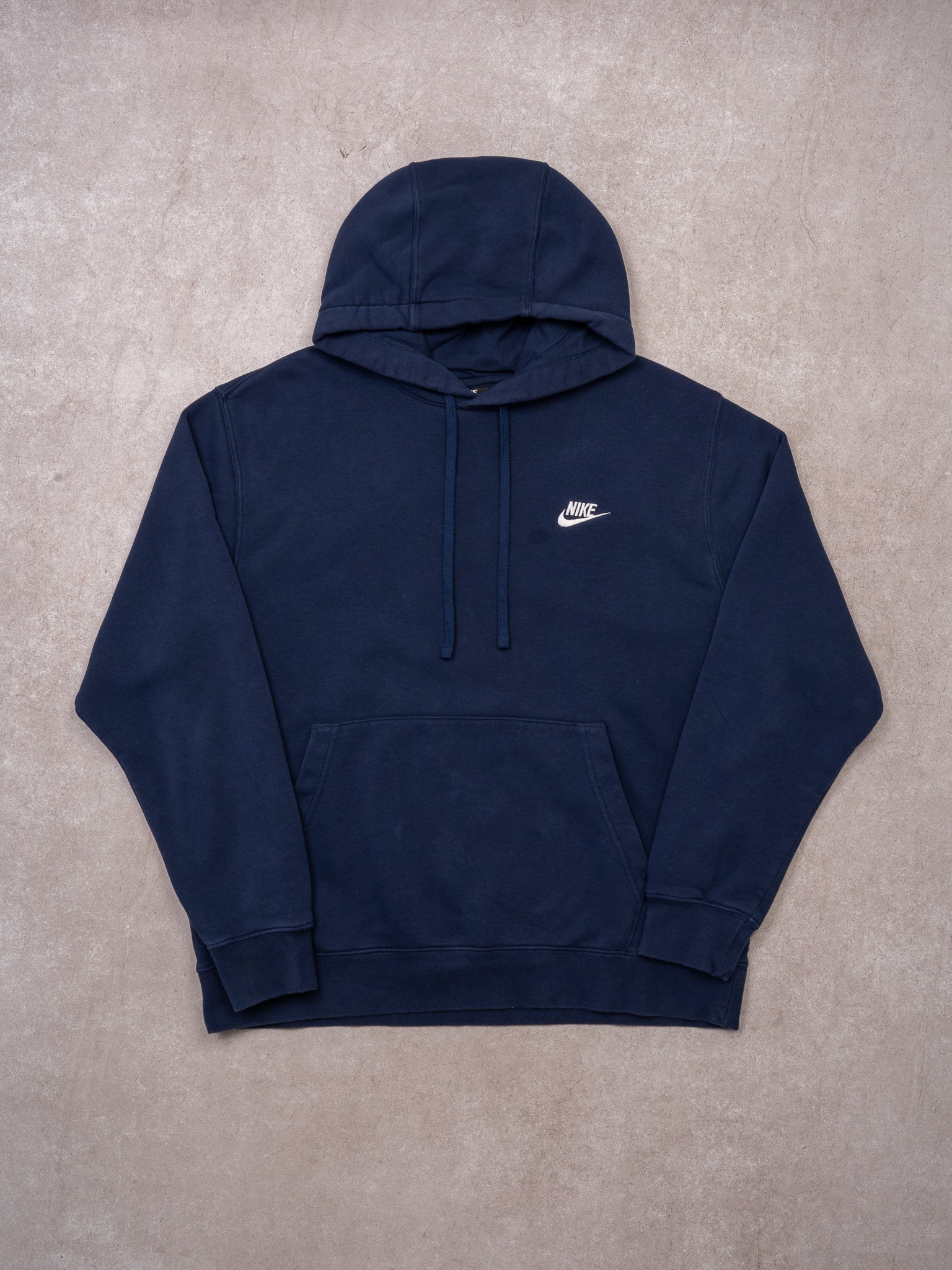 Vintage Navy Y2K Nike Essential Hoodie 3.0 (L)