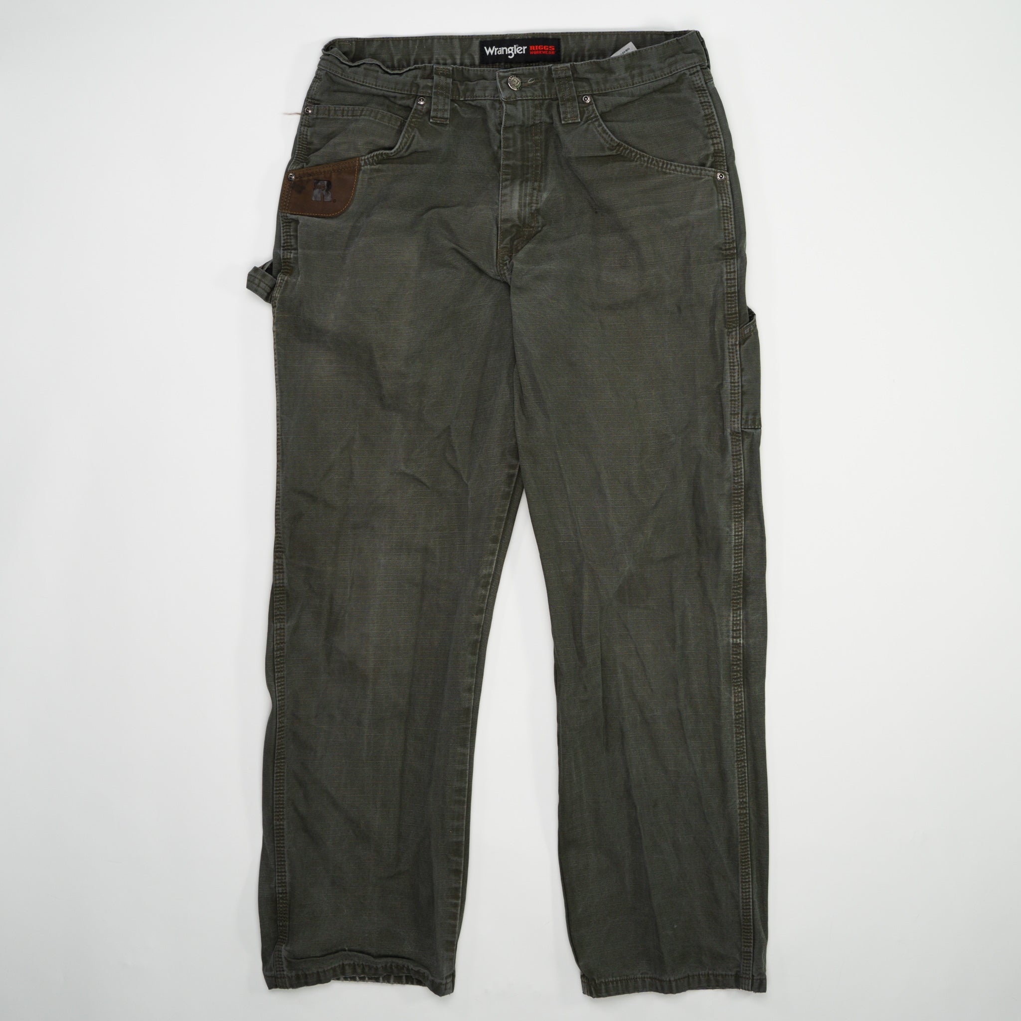 Vintage Army Green Wrangler Riggs Pants (32 x 32)