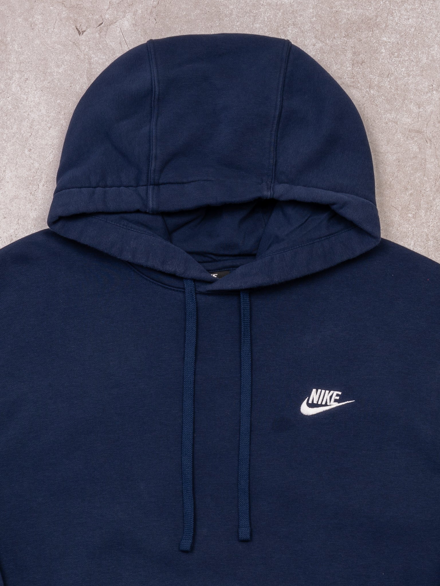 Vintage Navy Y2K Nike Essential Hoodie 3.0 (L)