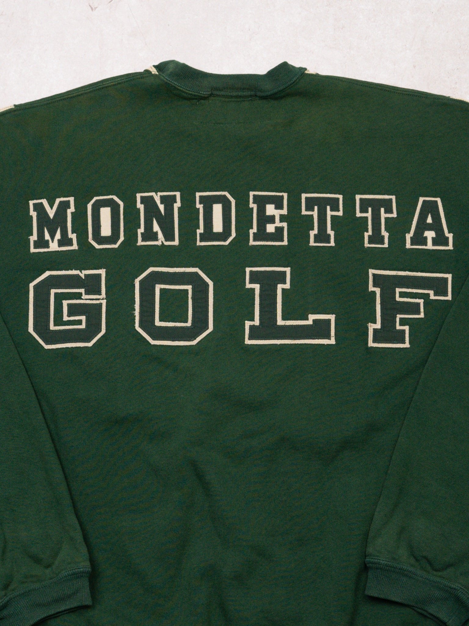 Vintage 90s Green + Beige Mondetta Golf Crewneck (XL)