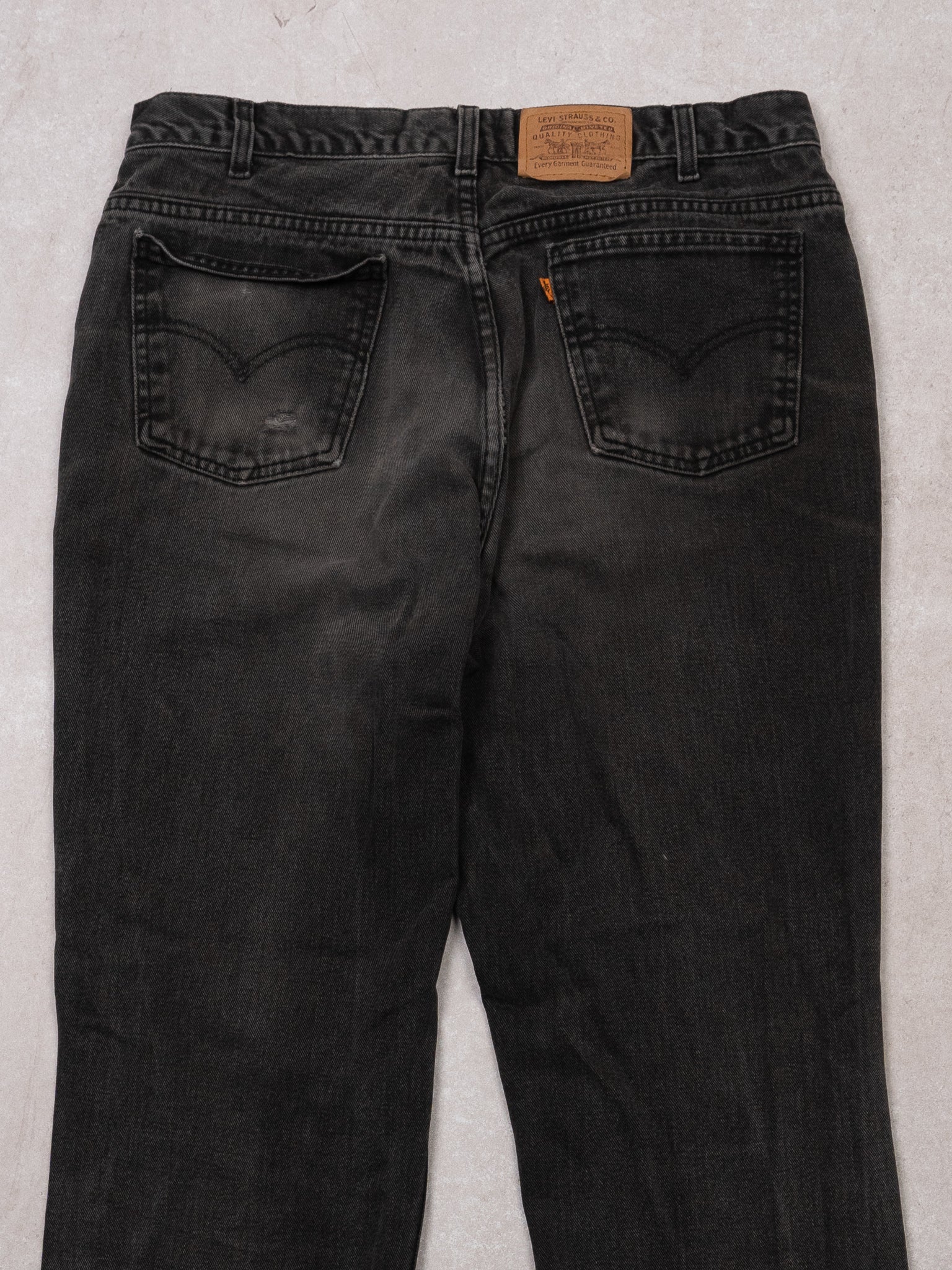 Vintage 1970s Black Levi Jeans w/ Rips (36 x 30)