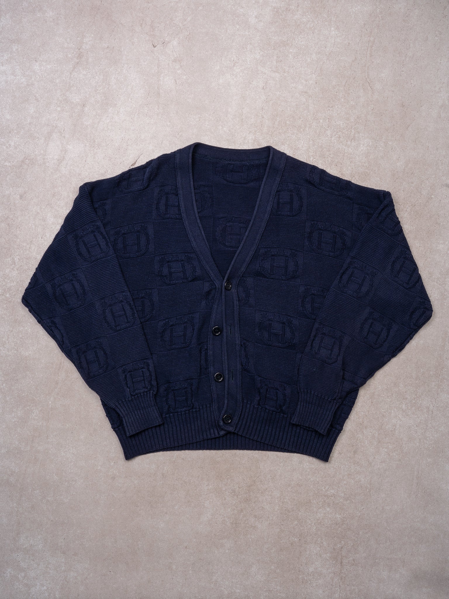 Vintage 90s 'H' Knit Cardigan (L)