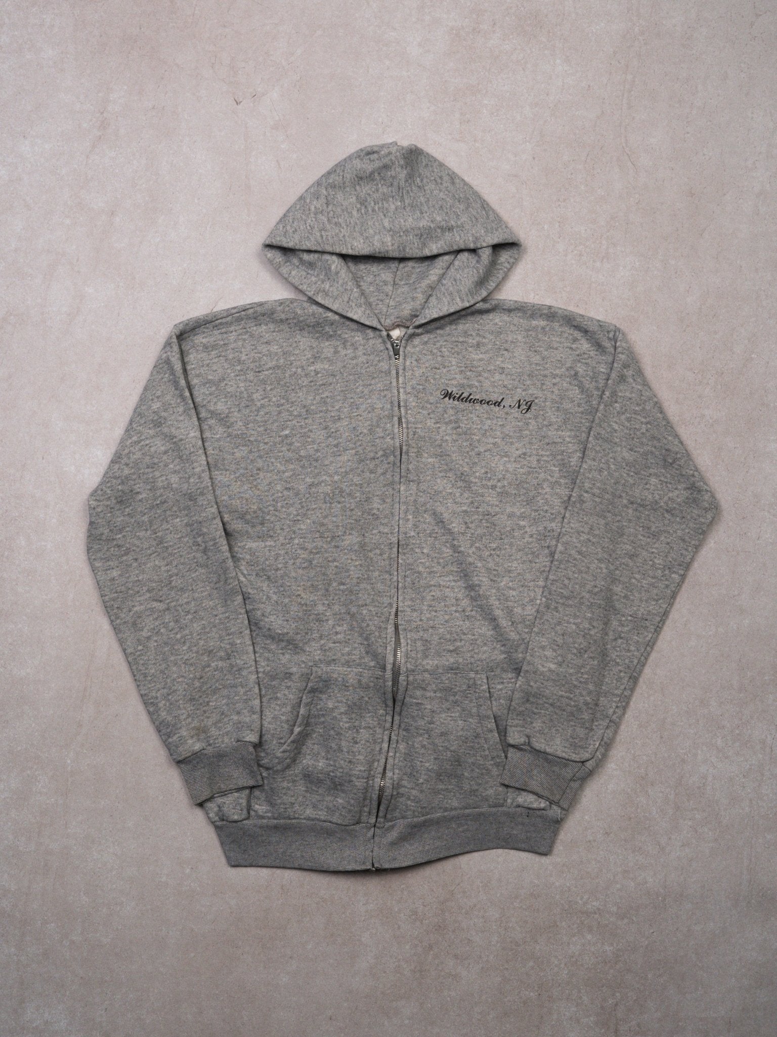 Vintage 80s Grey Wildwood, NJ Hoodie (M)