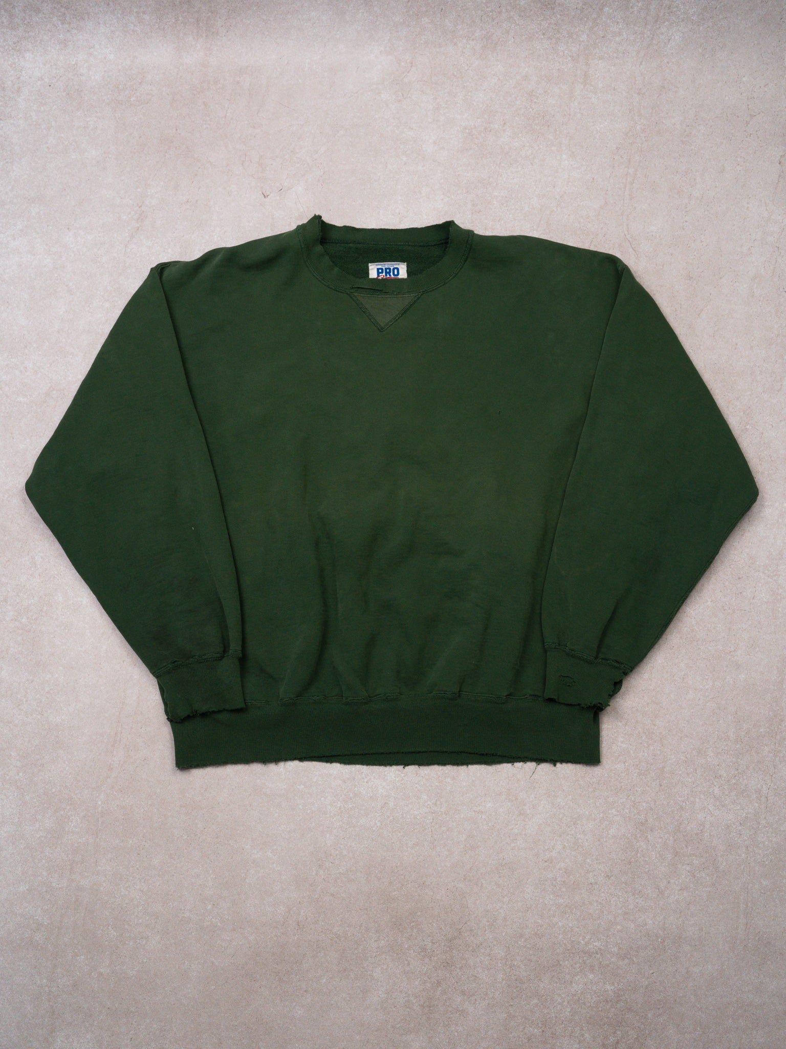 Vintage 90s Rugged Green Pro Cotton Russell Athletics Crewneck  (L)
