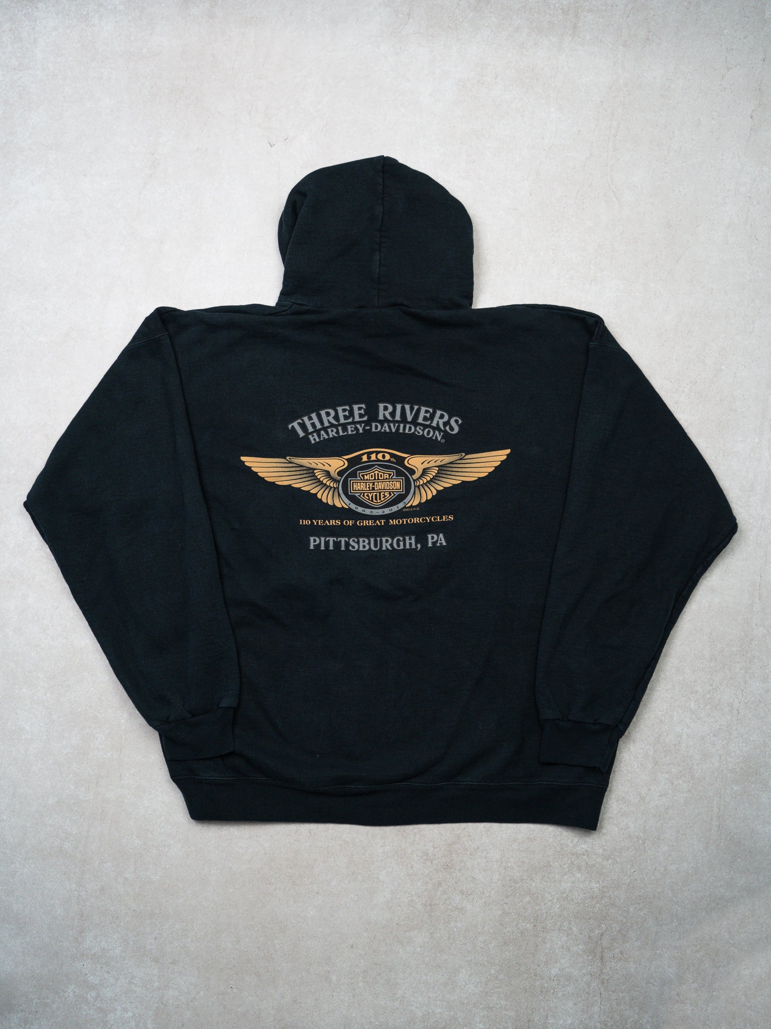 2013 Black Harley Davdison 110 Years PA Hoodie (XL)