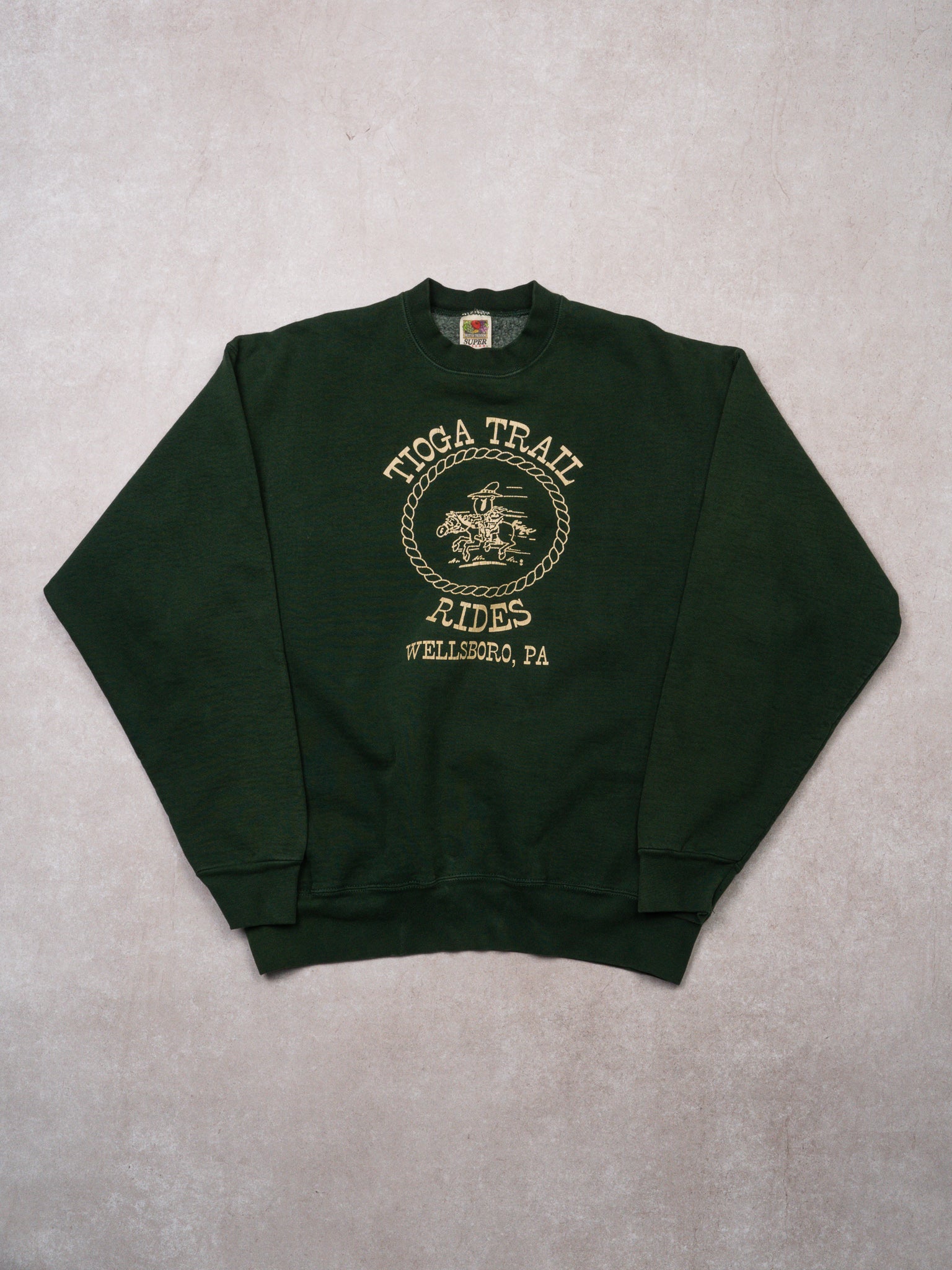 Vintage 90s Green Tioga Trail Rides Crewneck (L)