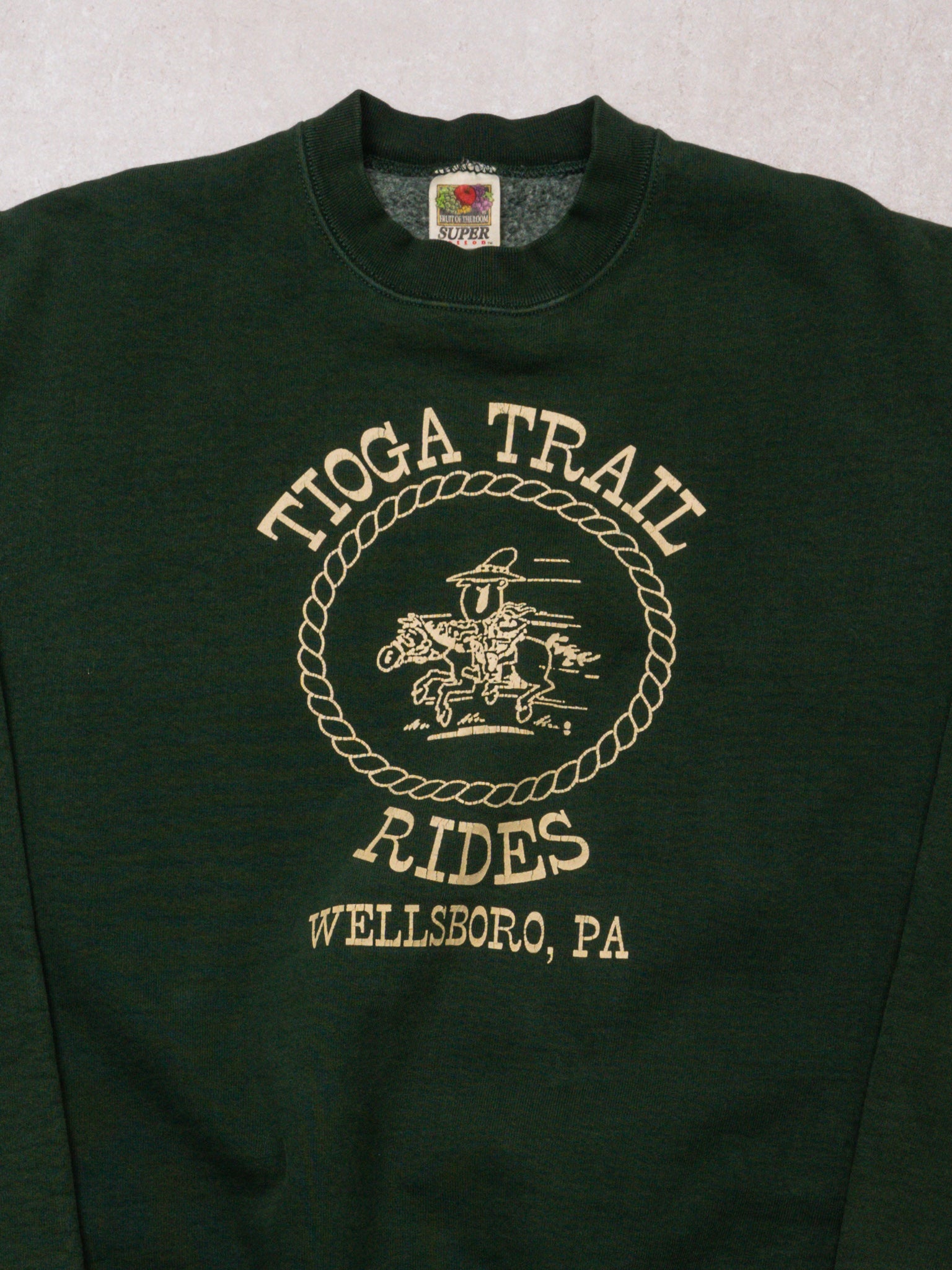 Vintage 90s Green Tioga Trail Rides Crewneck (L)
