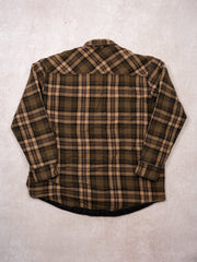 Vintage Brown Plaid Dickies Insulated Jacket (XL)