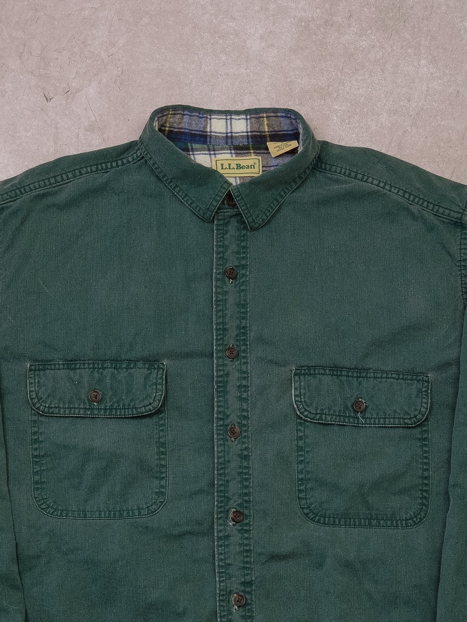 Vintage 90s LL Bean Green Button Up (L)