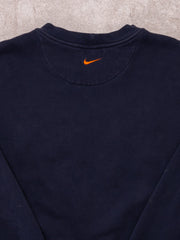 Vintage Blue + Orange Nike Bubble Letter Crewneck (L)