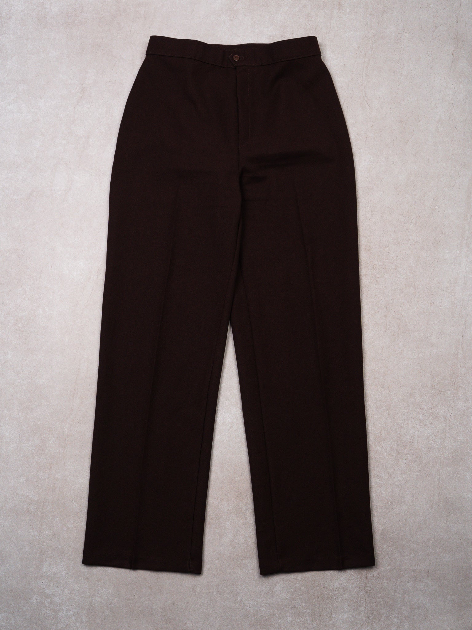 Vintage 70s Dark Brown Dress Pants (32 x 34)