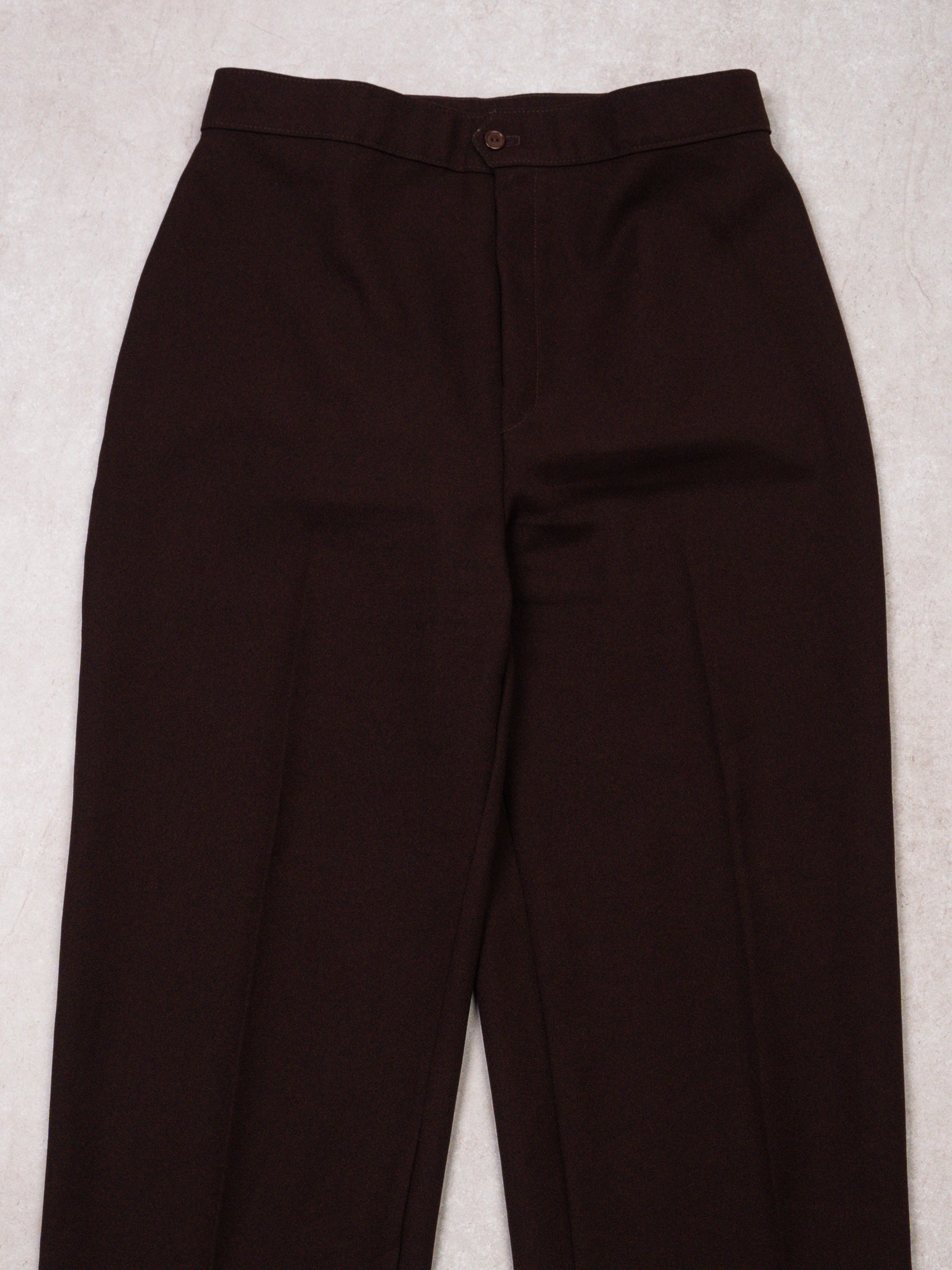 Vintage 70s Dark Brown Dress Pants (32 x 34)