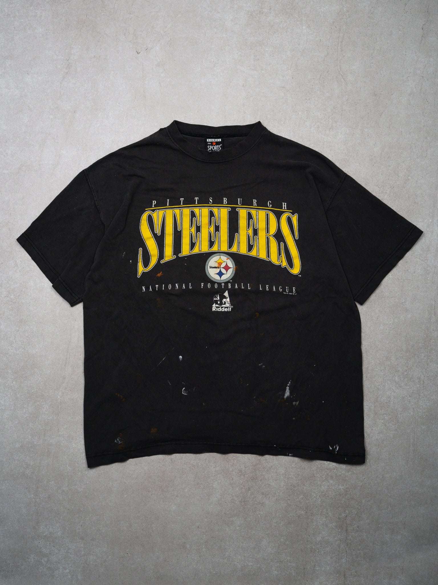 Vintage '96 Rugged Black Steelers Tee (L)