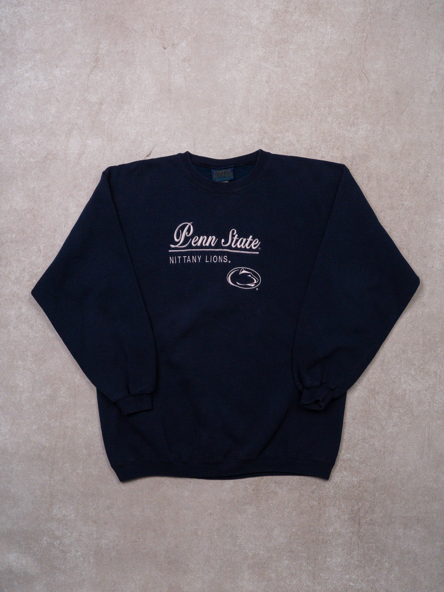 Vintage Dark Blue Cursive Penn State Crewneck (L)