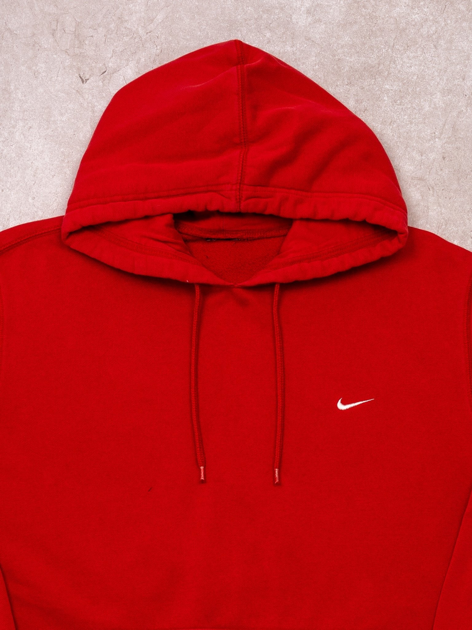 Vintage Red Nike Swoosh Hoodie (XL)