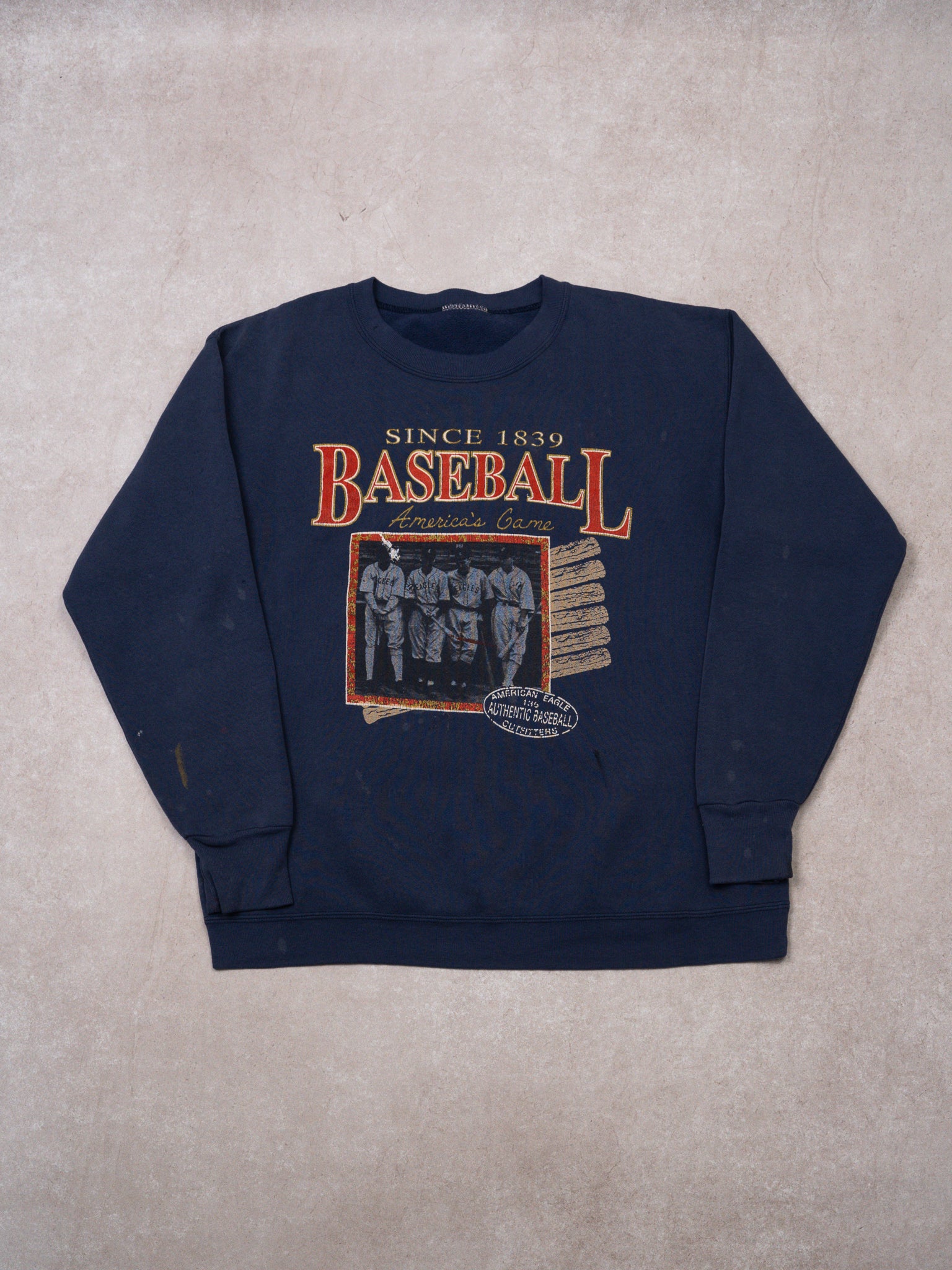 Vintage 90s Blue American Eagle Baseball Crewneck (M)